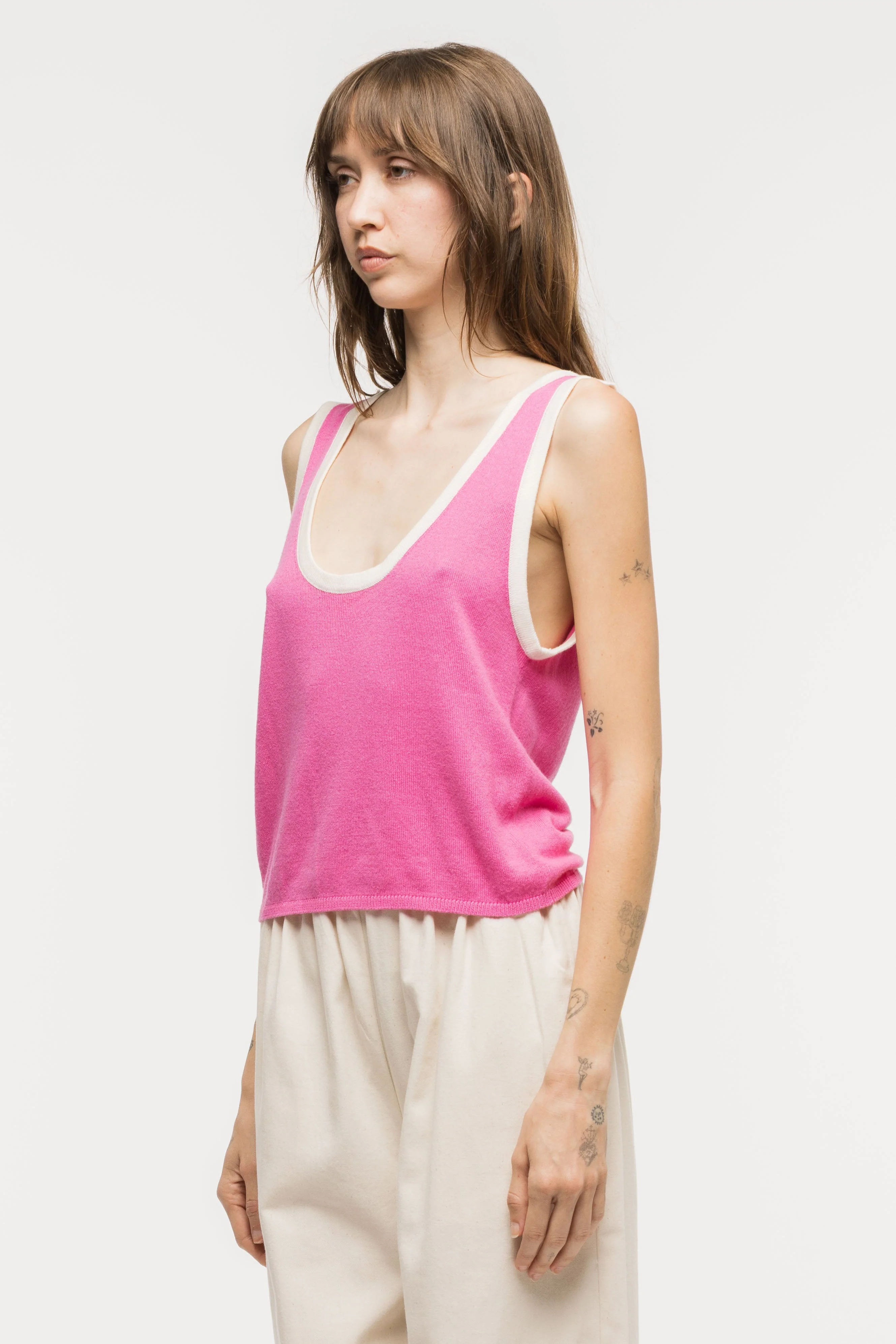 Kaya Knit Tank Top - Fuchsia - Image 3