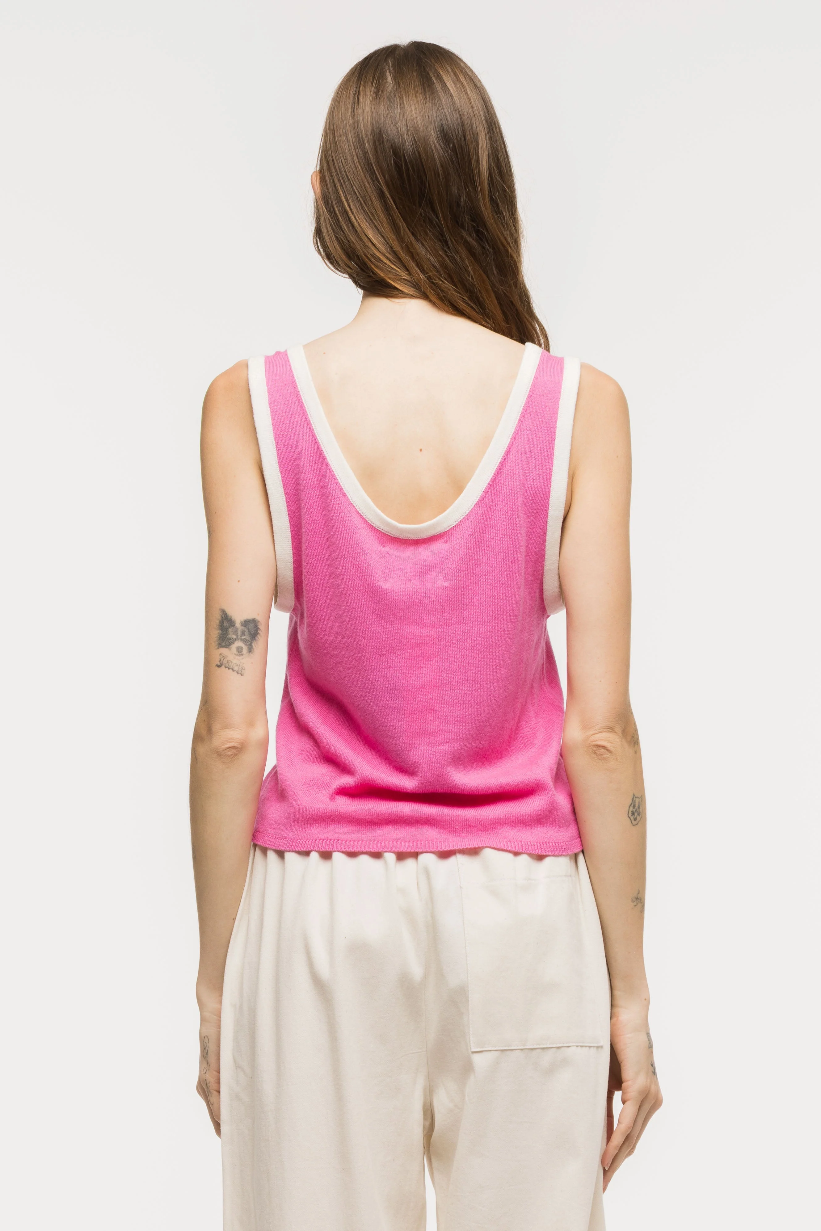 Kaya Knit Tank Top - Fuchsia - Image 4