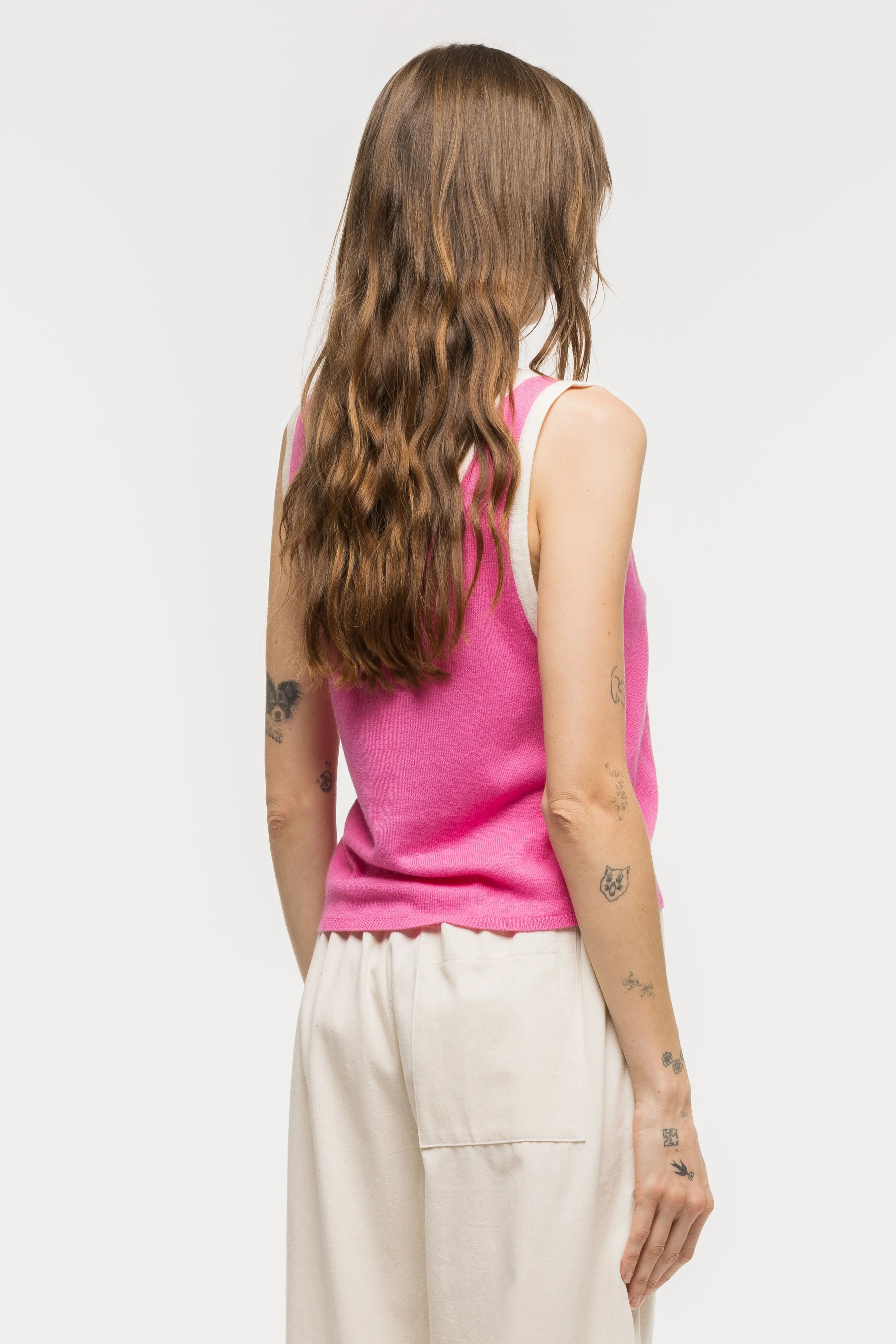 Kaya Knit Tank Top - Fuchsia - Image 5