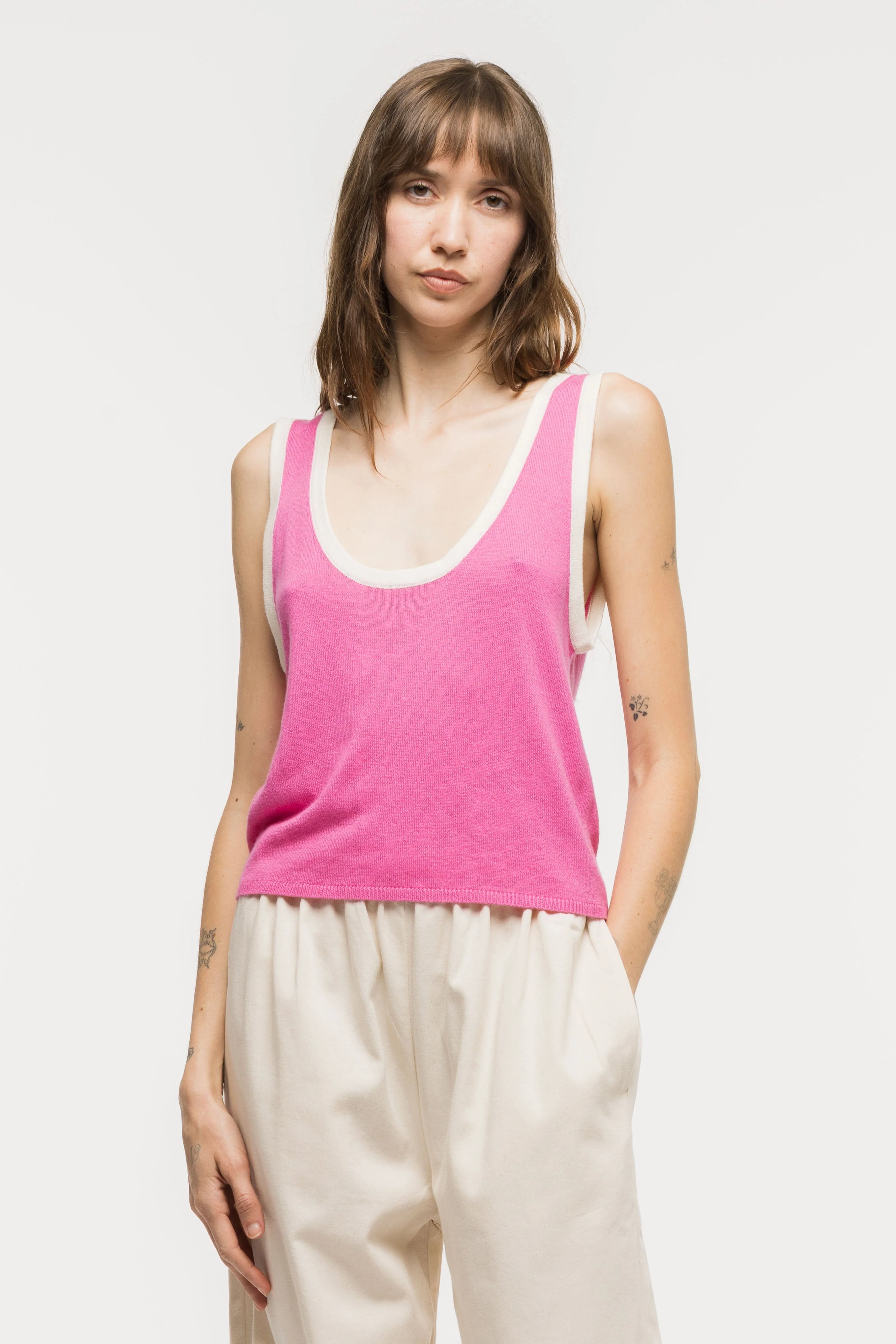 Kaya Knit Tank Top - Fuchsia - Image 6