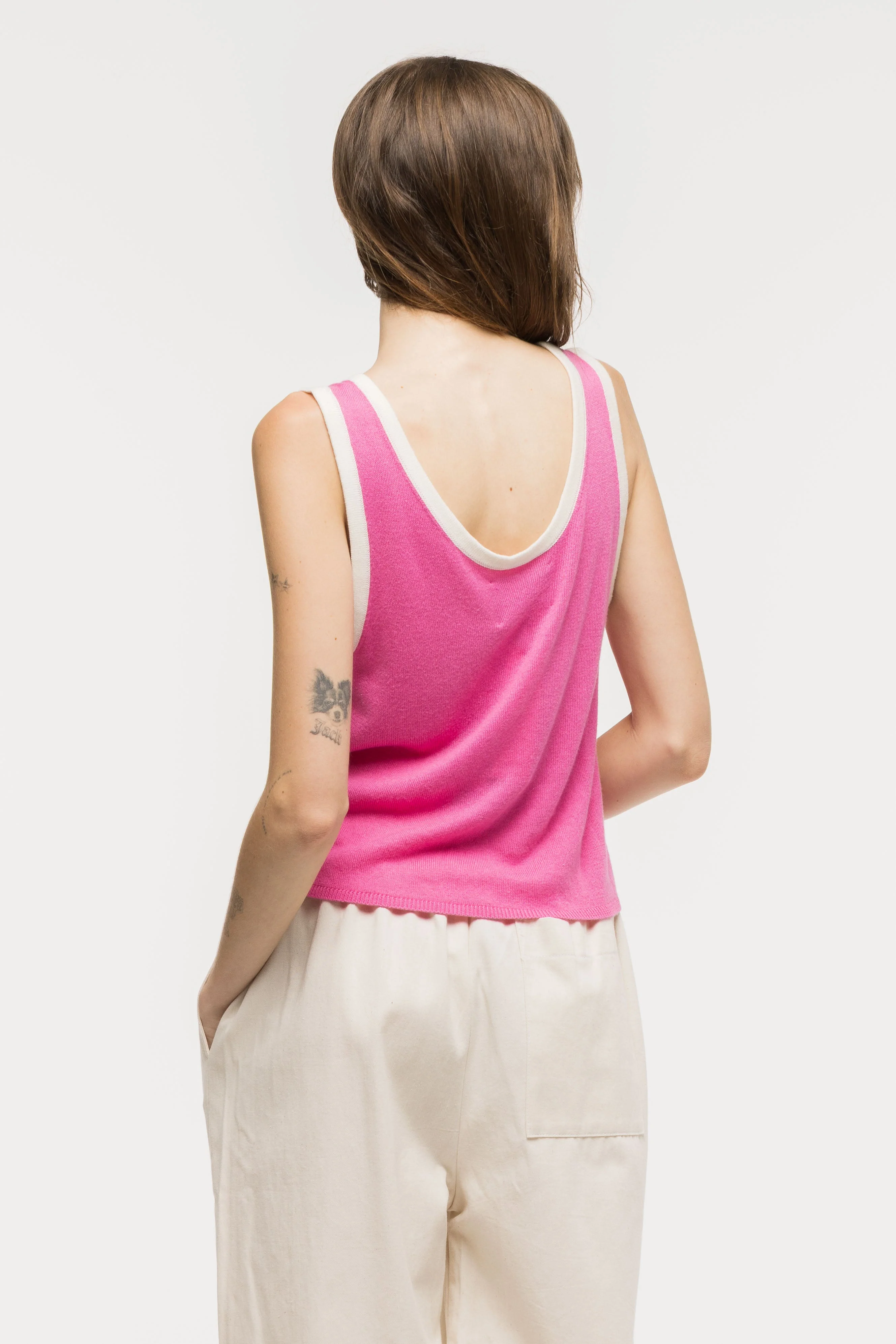 Kaya Knit Tank Top - Fuchsia - Image 8