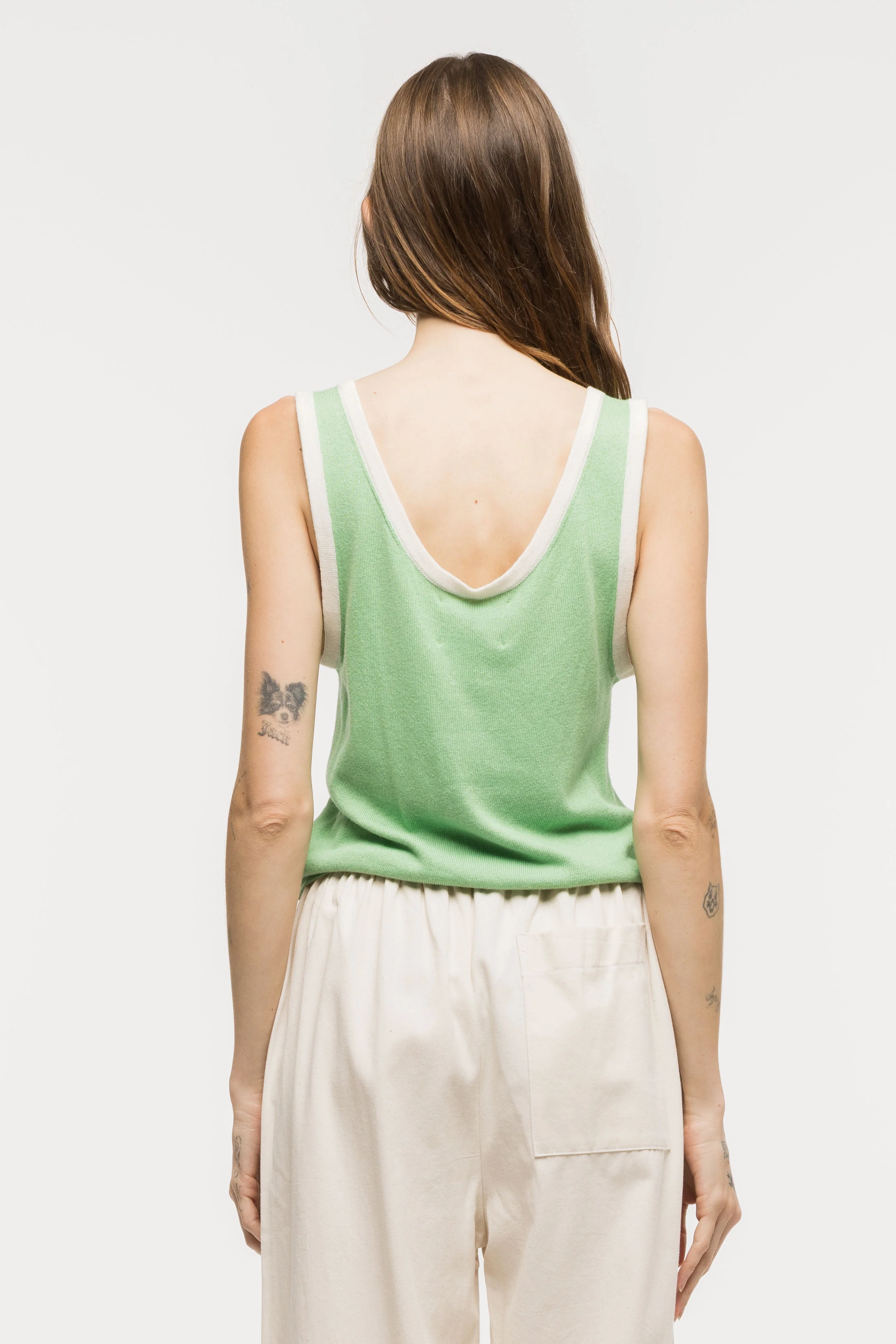 Kaya Knit Tank Top - Sage - Image 3