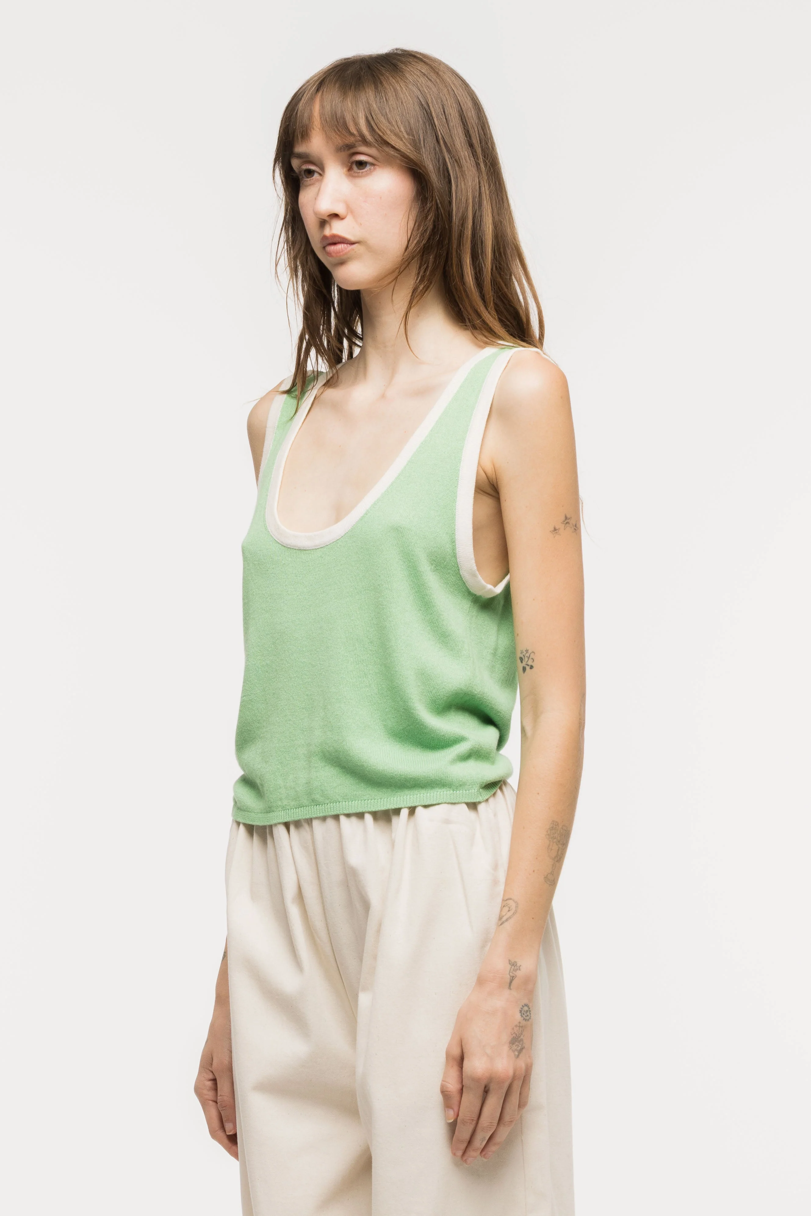 Kaya Knit Tank Top - Sage - Image 4