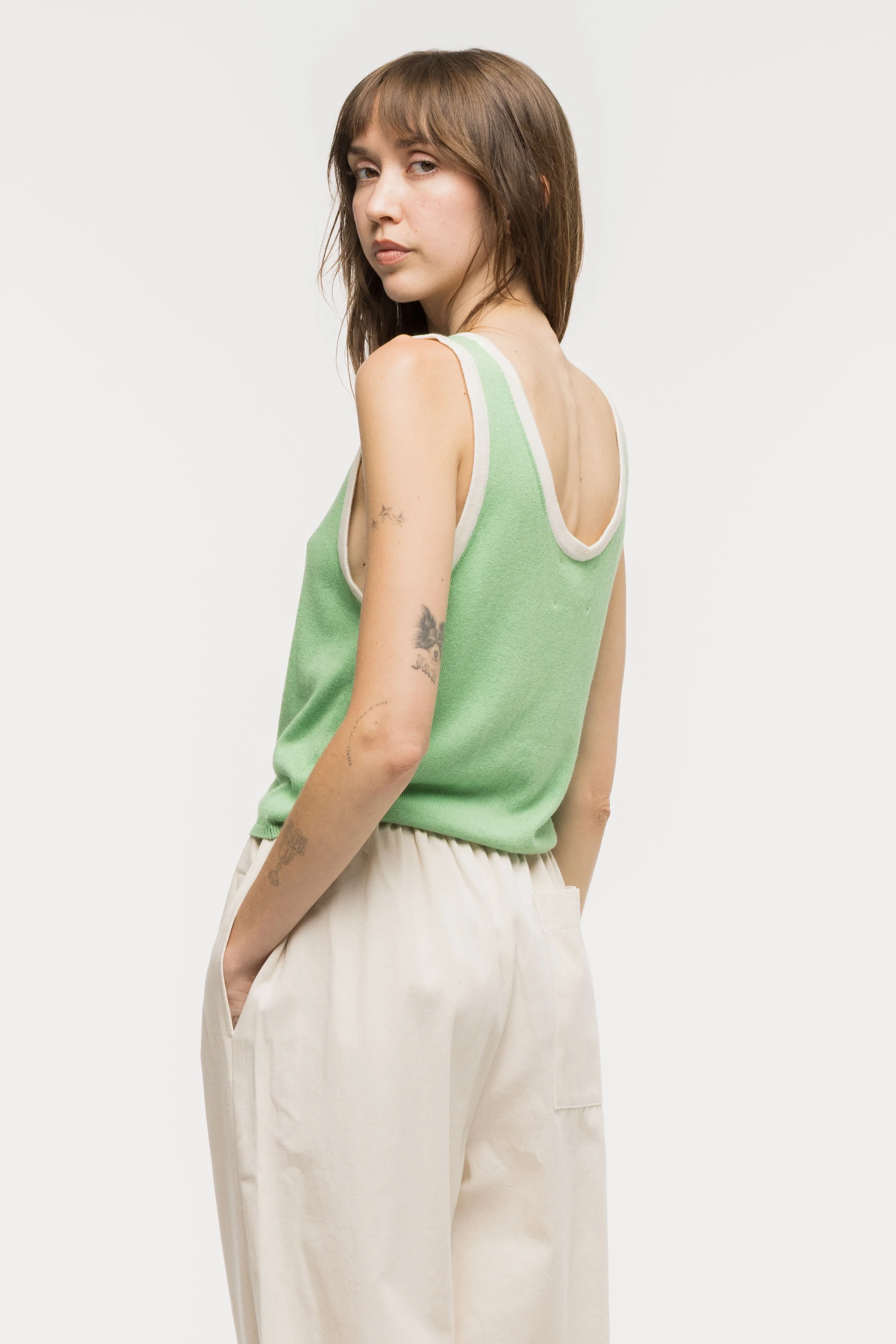 Kaya Knit Tank Top - Sage - Image 5