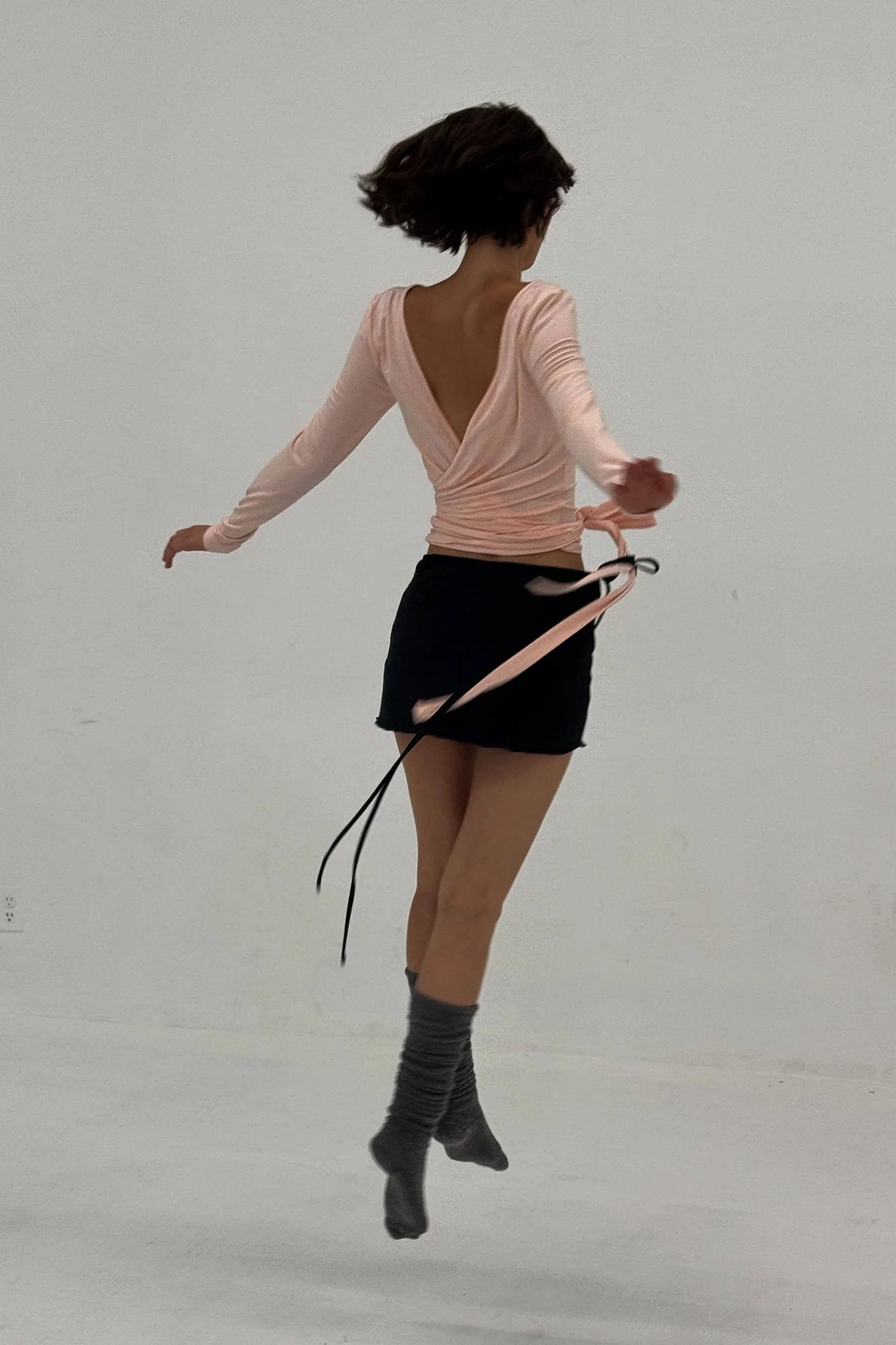 Key Hole Skirt - Navy - Image 5