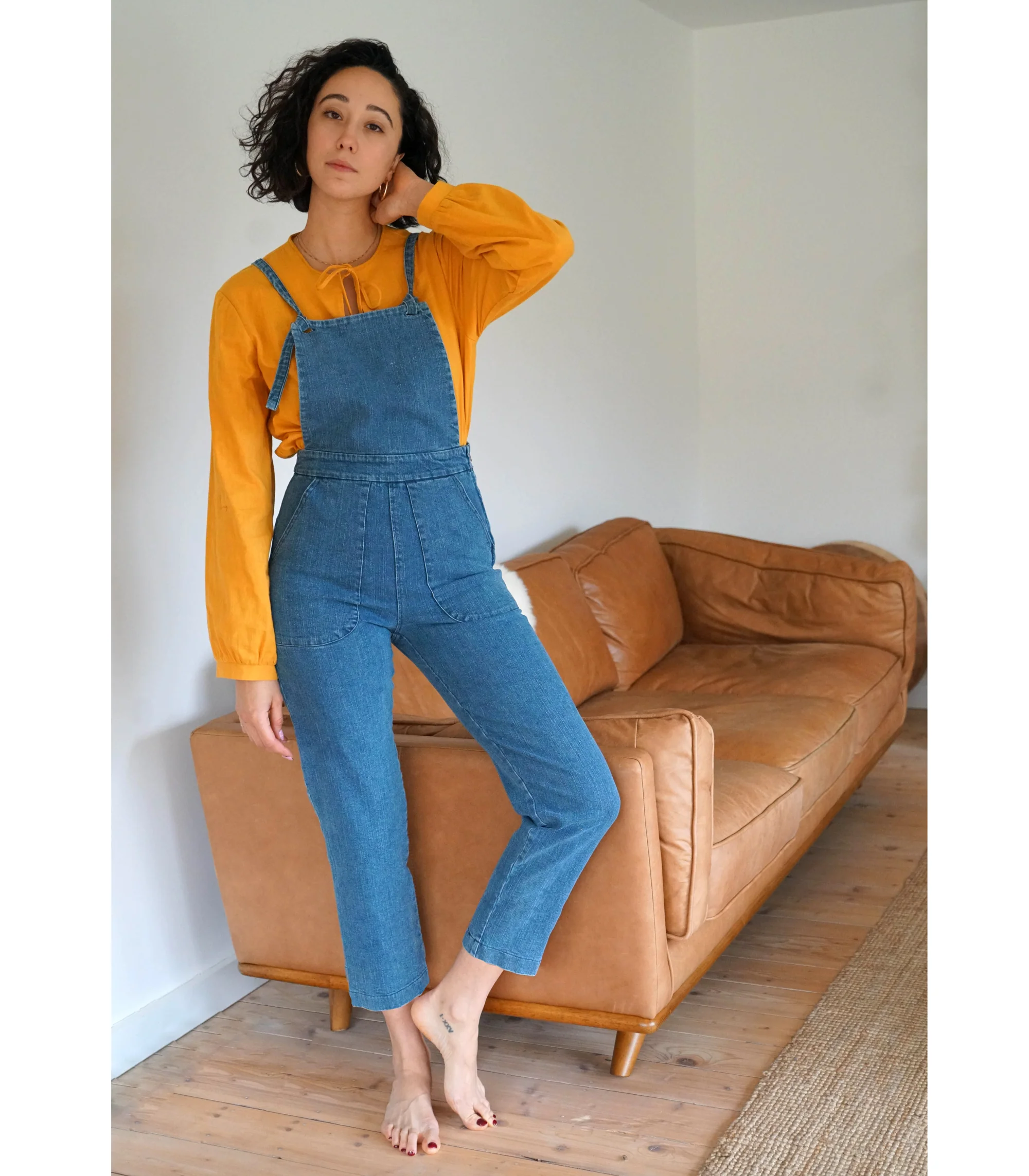 Knot Overalls - Washed Indigo - Image 5