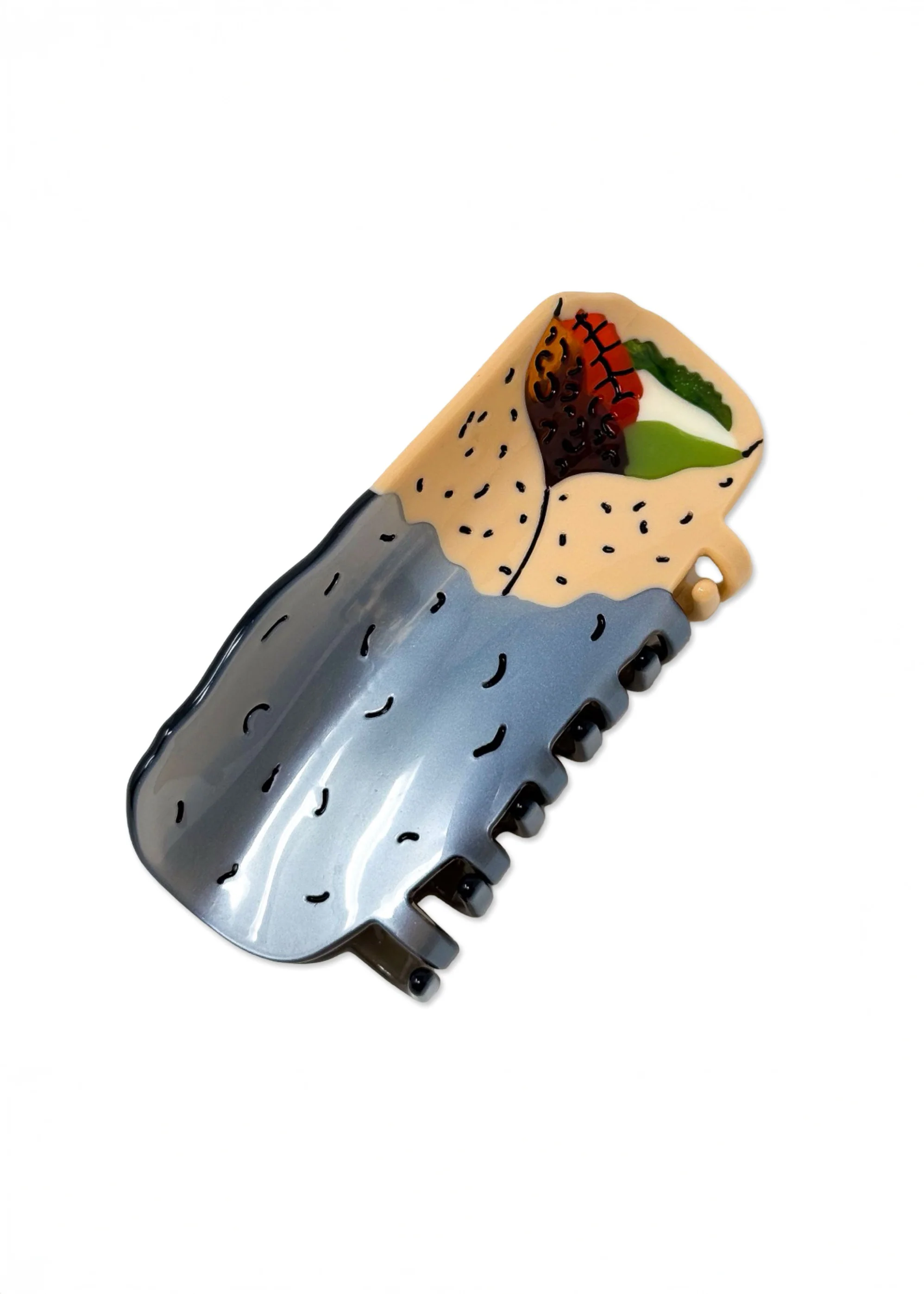 Large Mission Burrito Hair Claw Clip