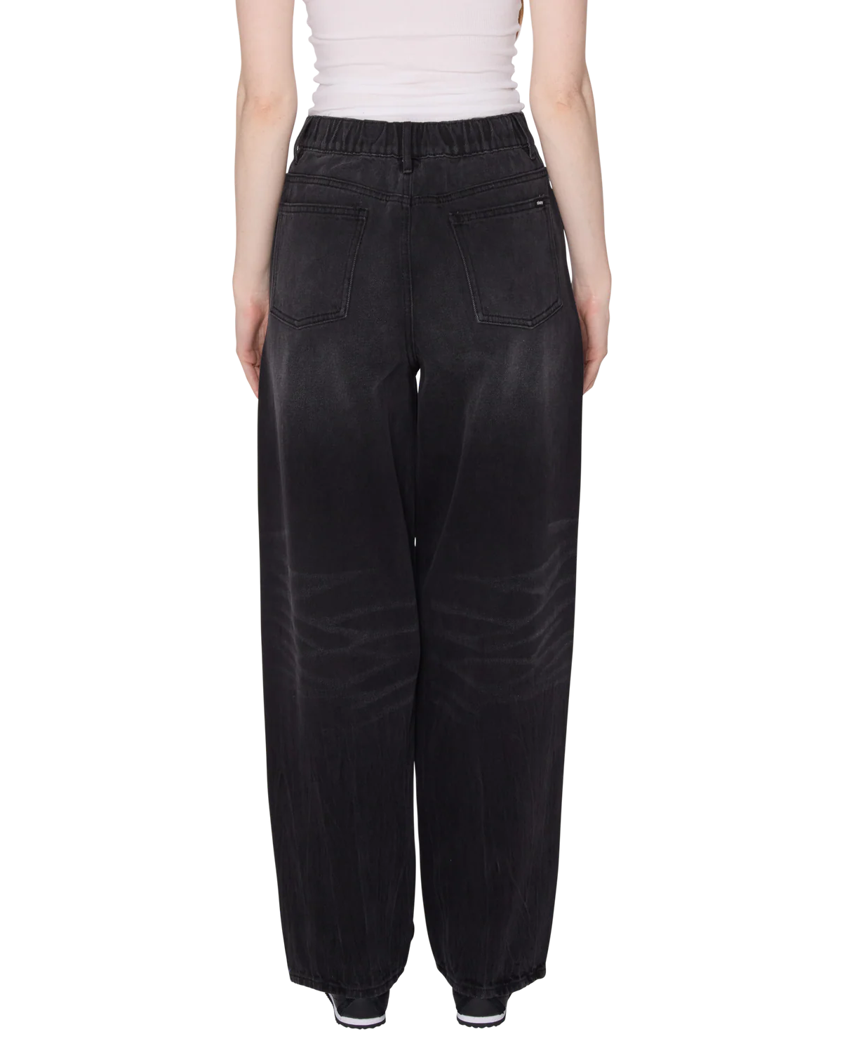 Leah III Baggy Denim Pants - Black - Image 3