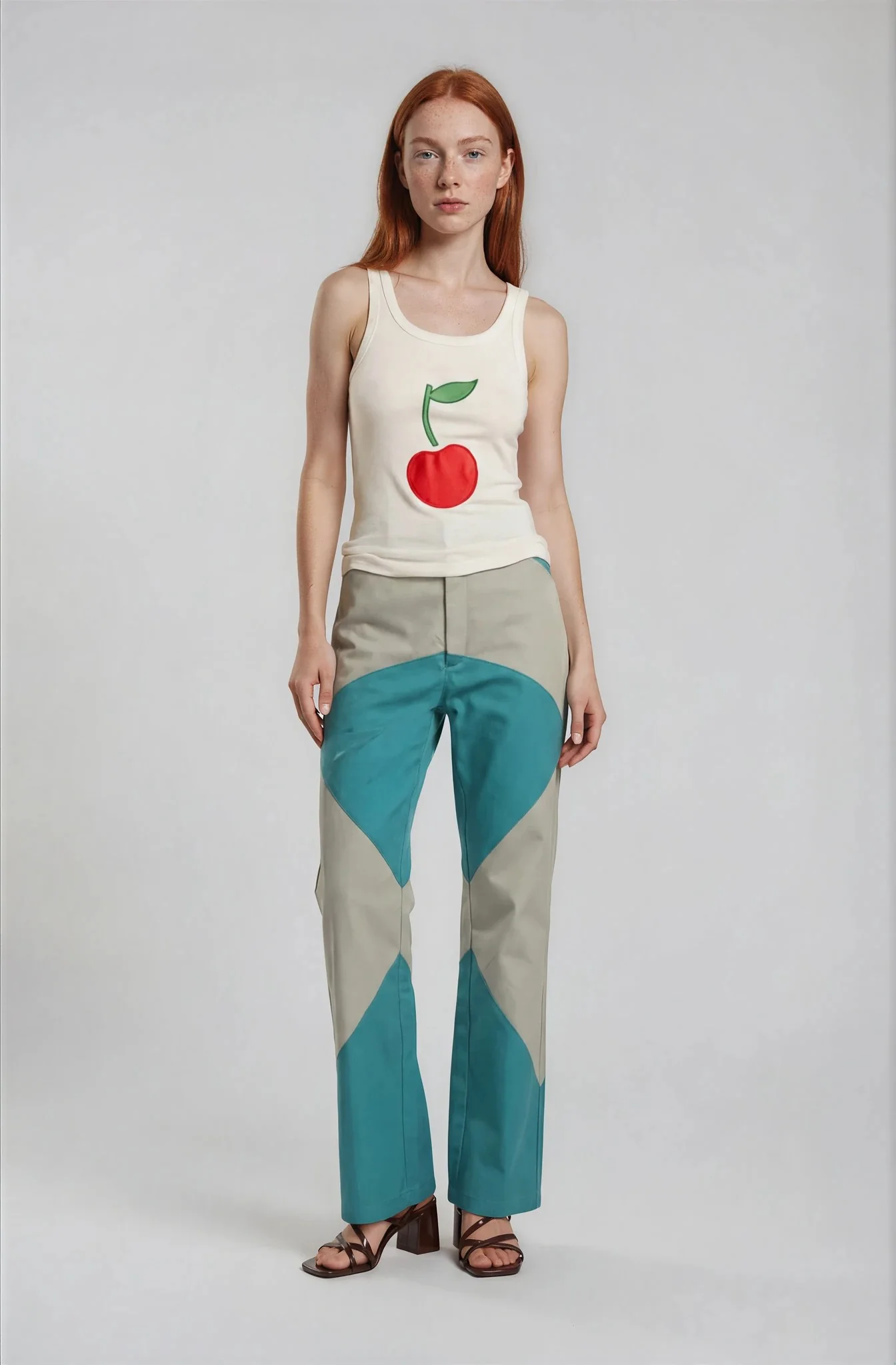 Lida Pant - Grey-Green/Teal - Image 2