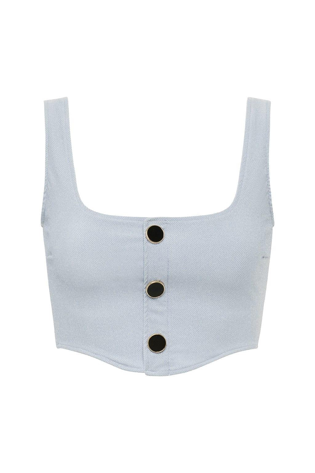 Light Denim Olivia Corset Top - Image 2