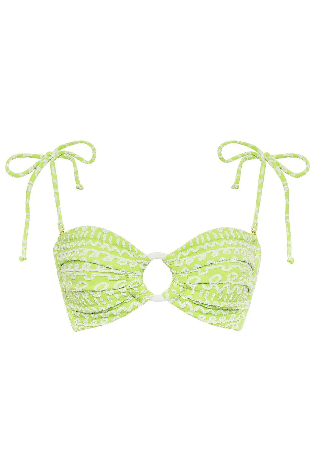 Lime Icing Tori Ties Bandeau Bikini Top - Image 3