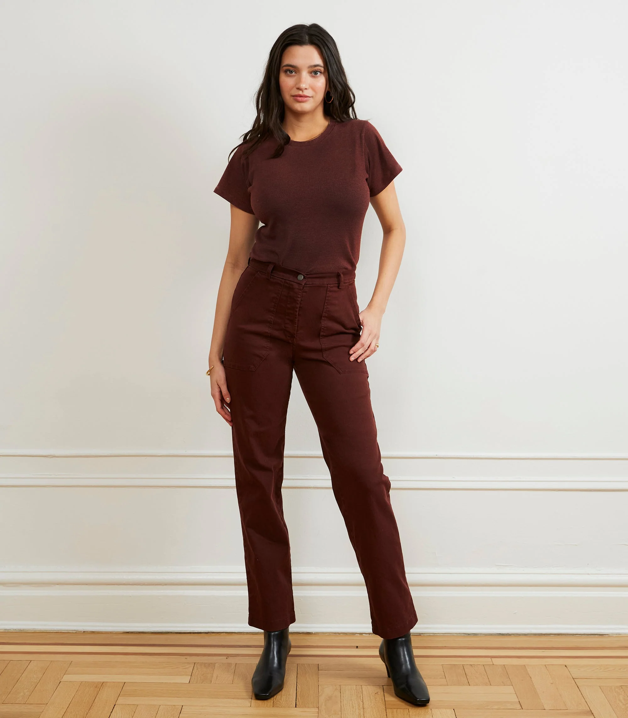 Long James Straight-Leg Work Pant - Coffee