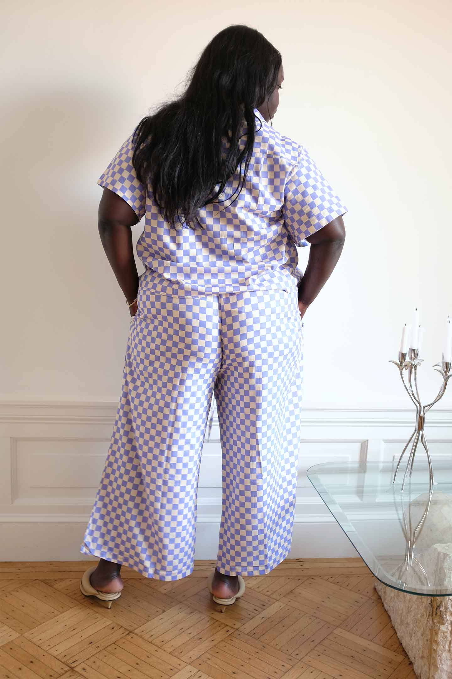 Lounge Pants - Lilac Check - Image 11