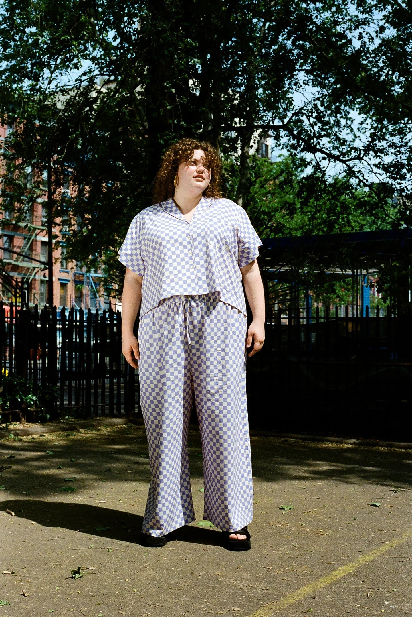 Lounge Pants - Lilac Check - Image 6