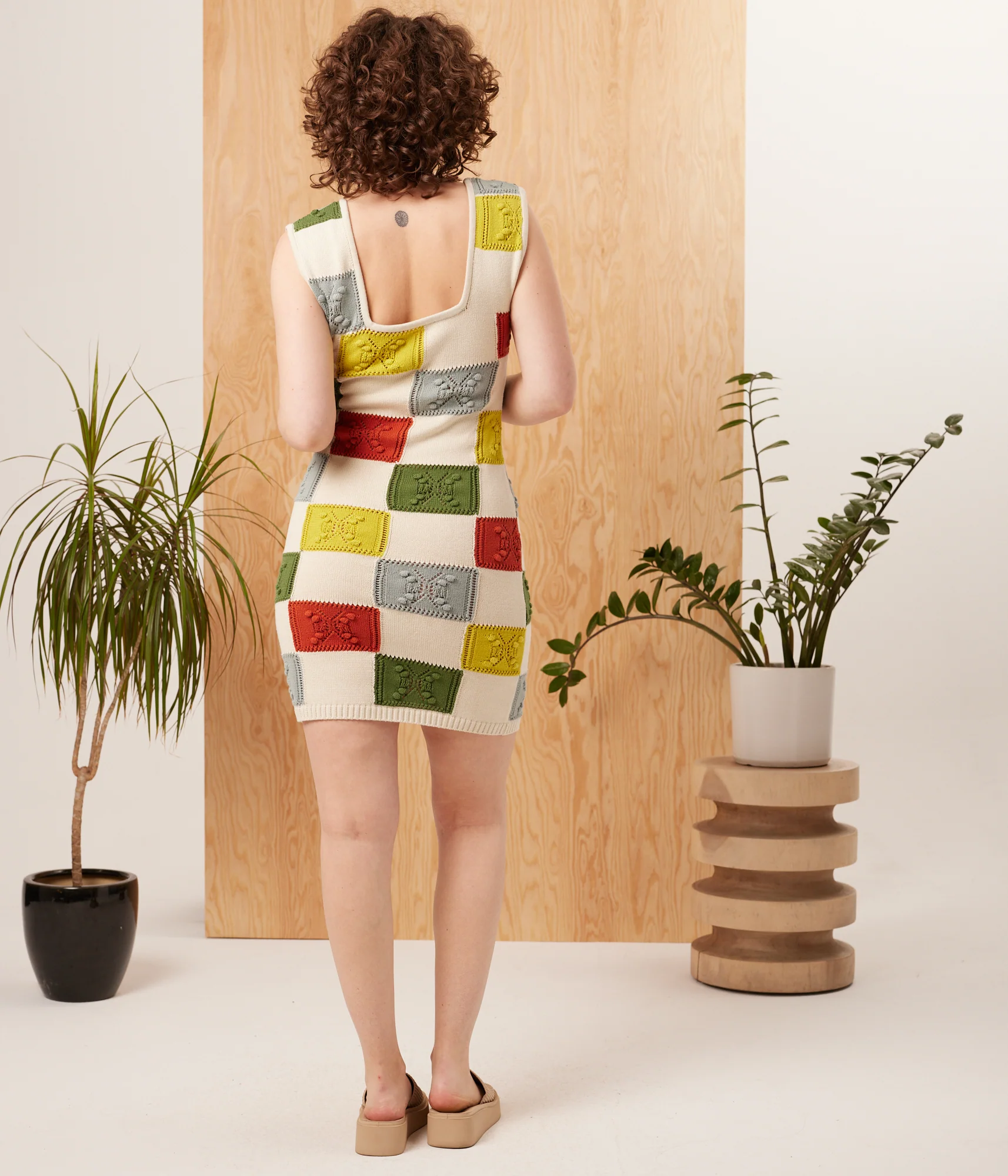 Lottie Dress - Bright Checker - Image 3