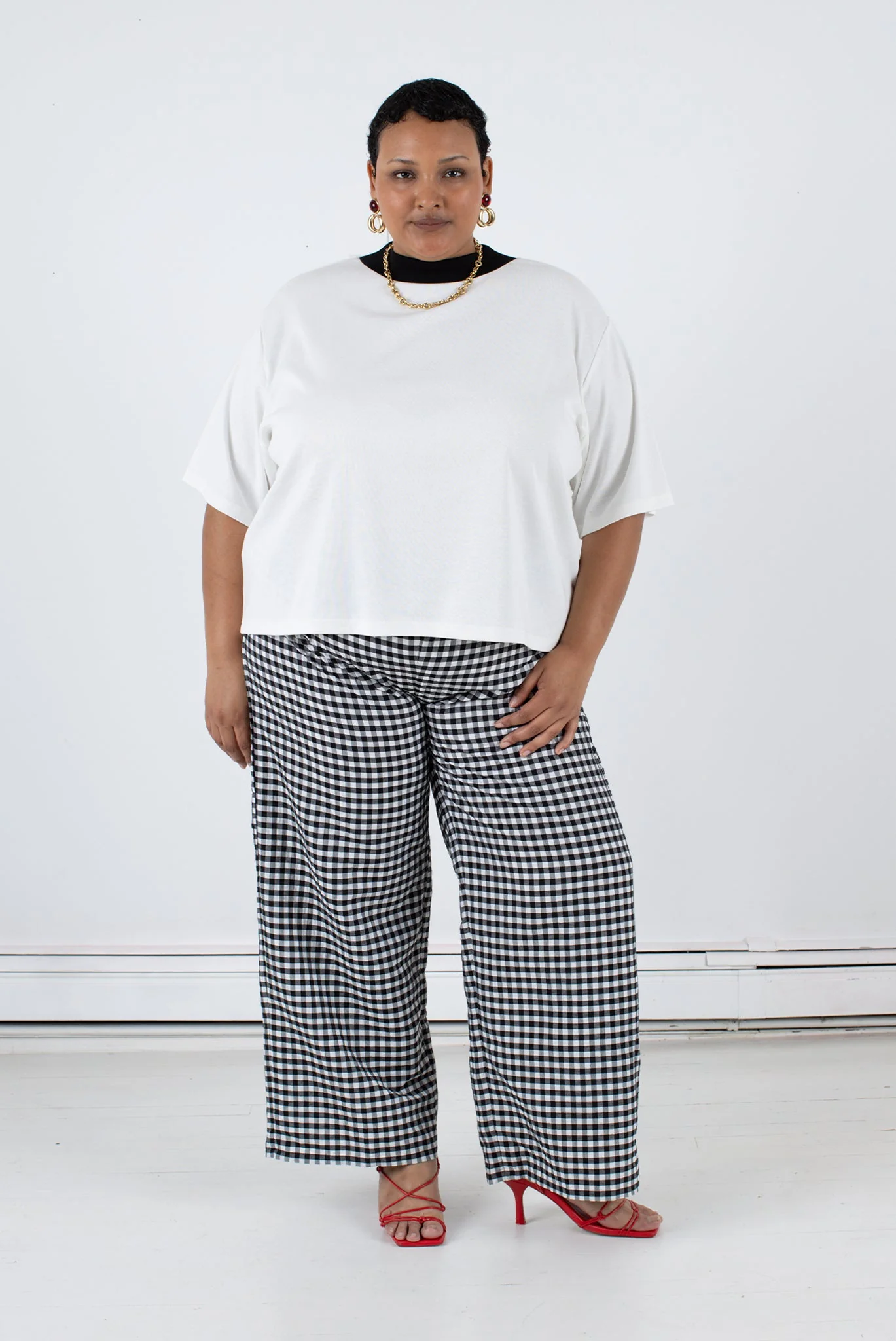 Luna Pant - Black Check - Image 10
