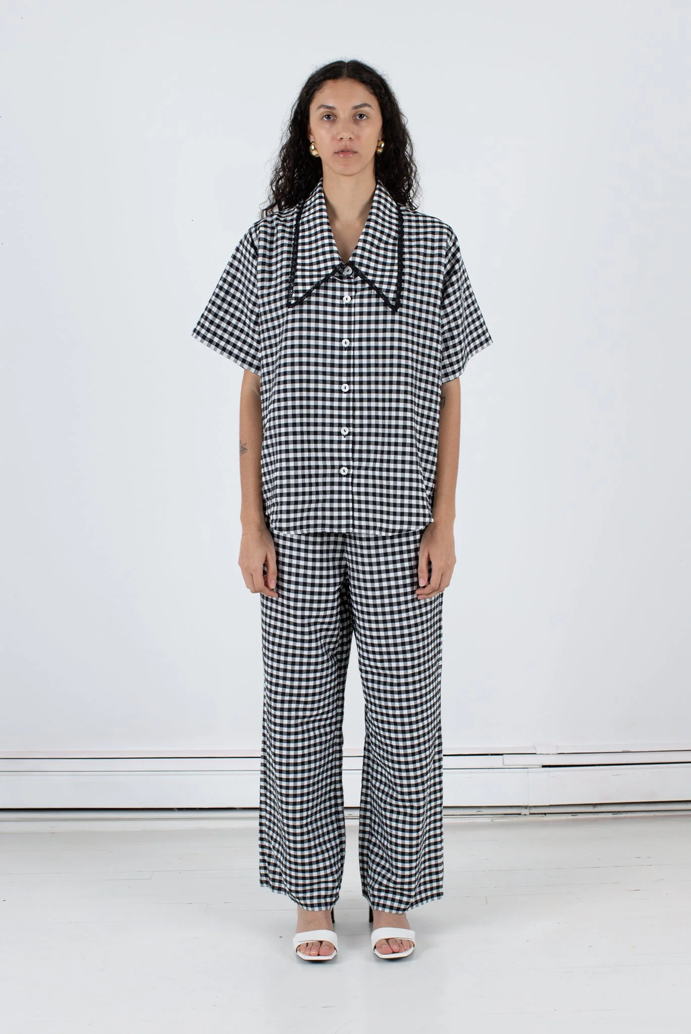 Luna Pant - Black Check - Image 4