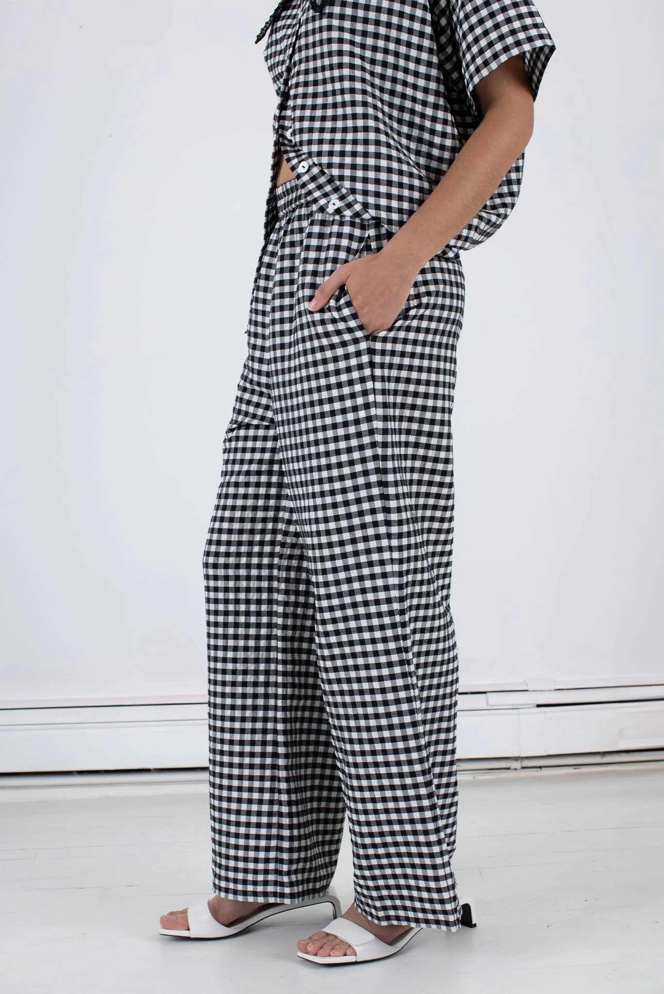 Luna Pant - Black Check - Image 6