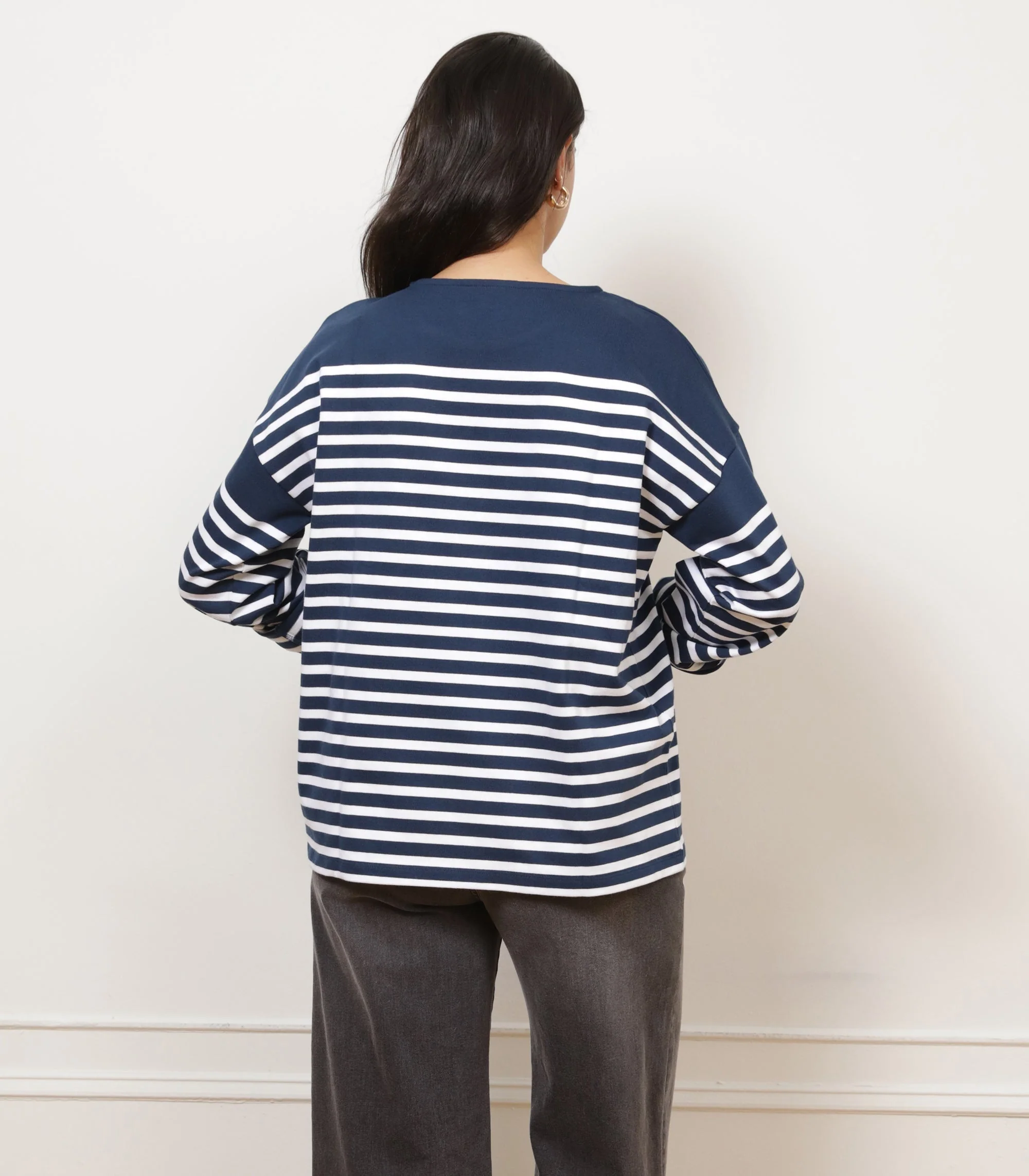 Marianne Stripe Breton Tee - Midnight - Image 6