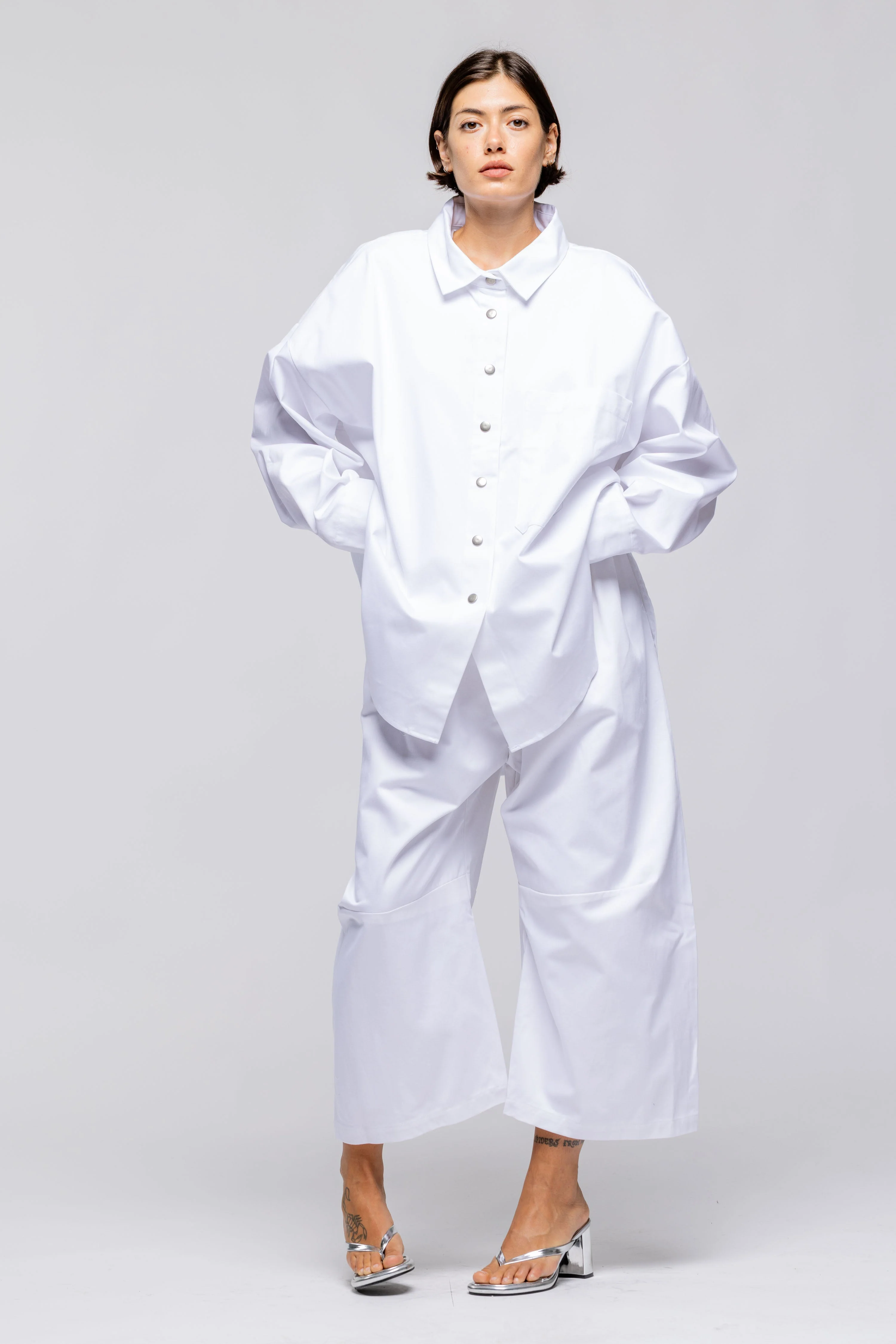 Martin Shirt Jacket White - Image 4