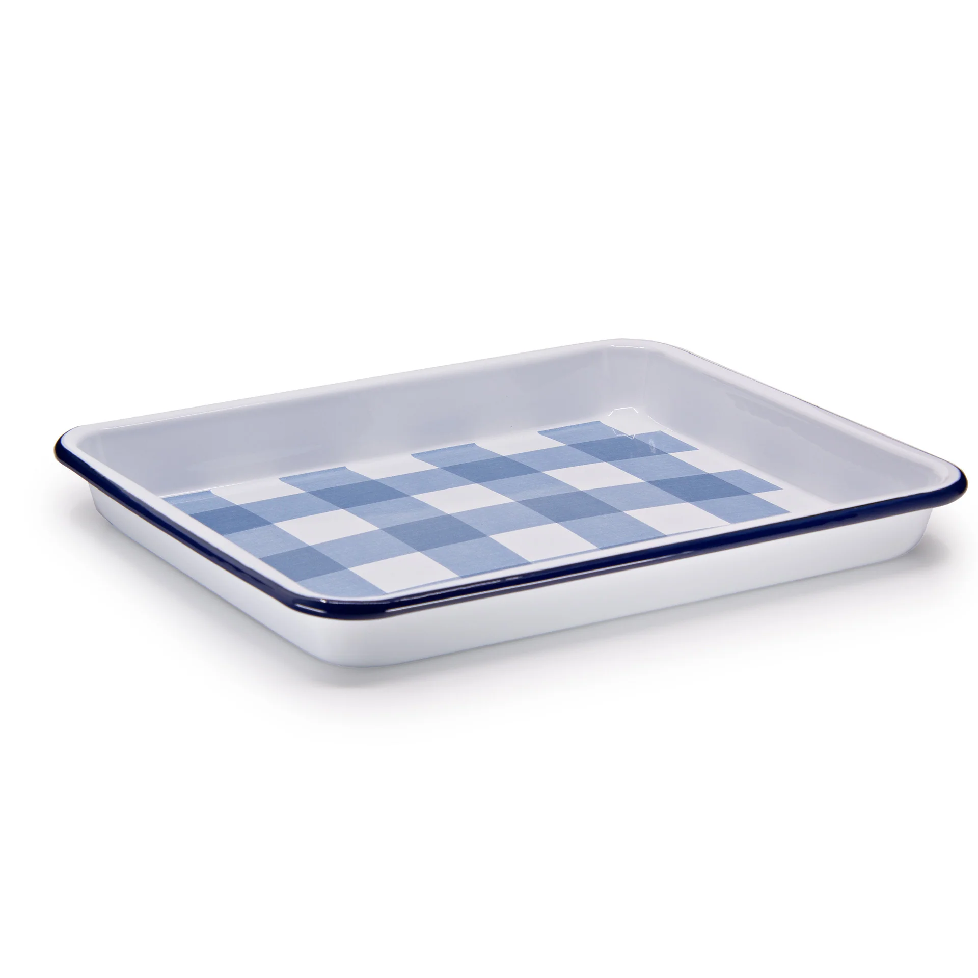 Max Humphrey x CCH Gingham Small Rectangle Tray - Blue - Image 3