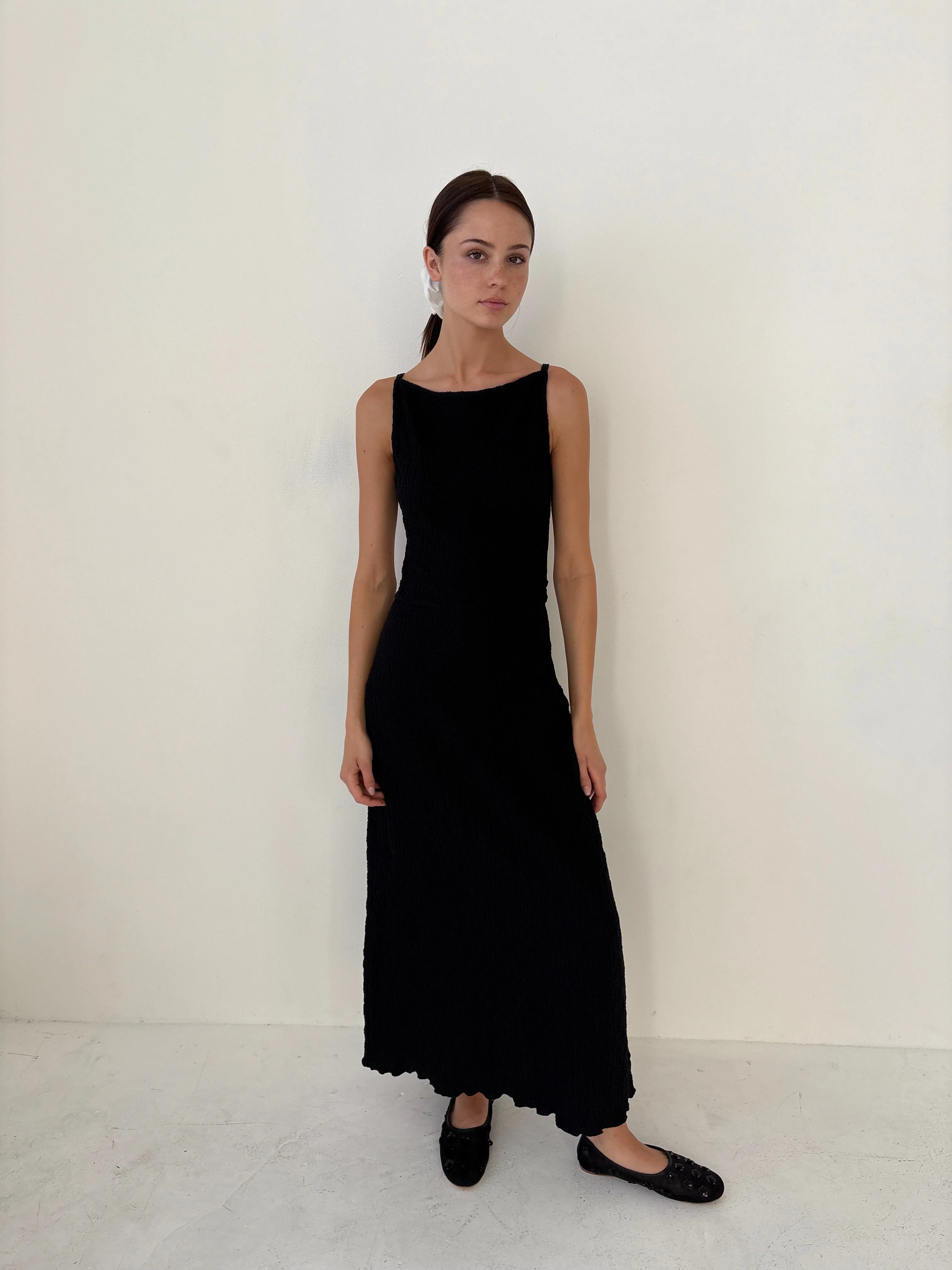 Maya Dress - Black Crinkle - Image 10
