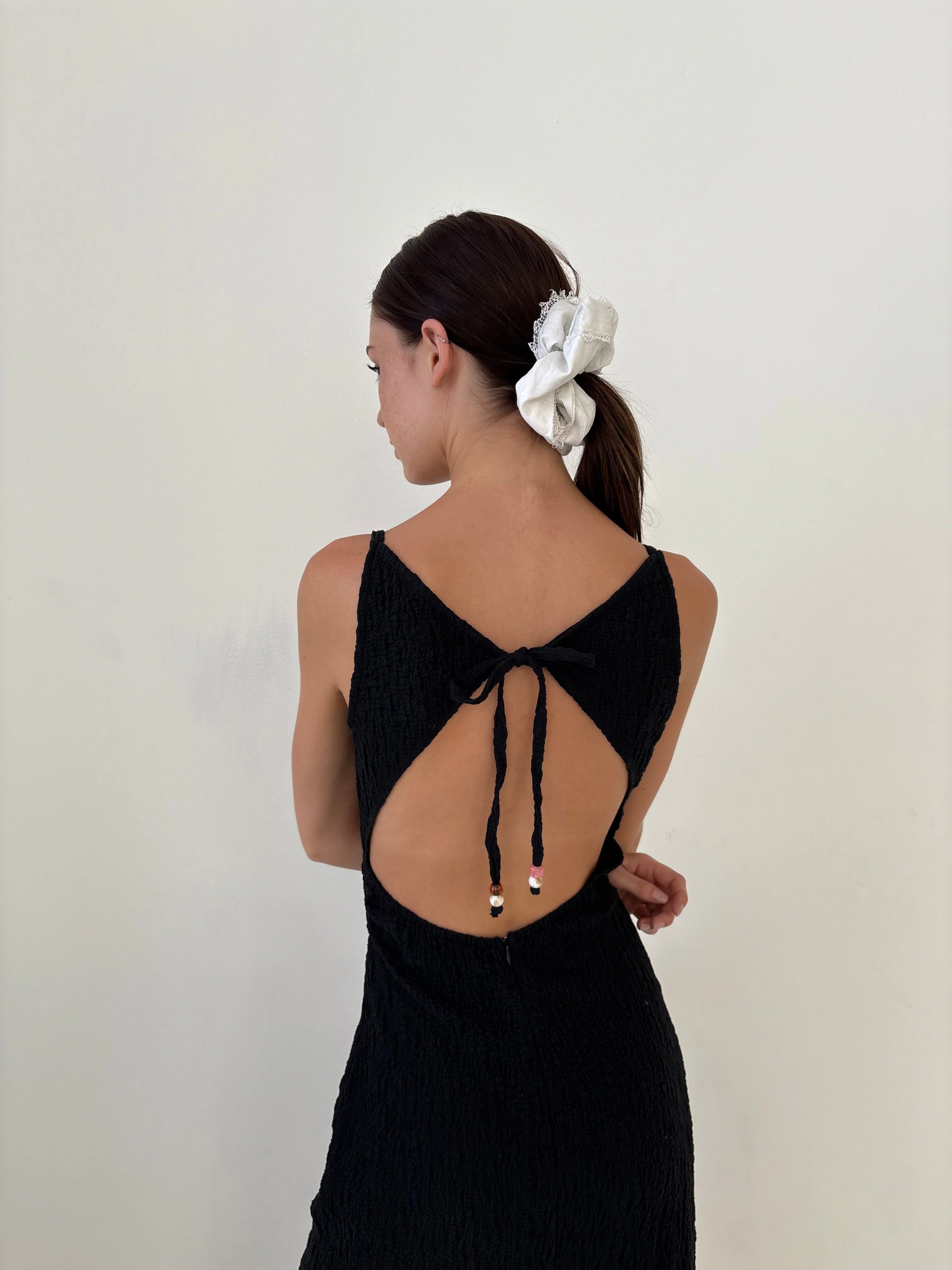 Maya Dress - Black Crinkle - Image 11