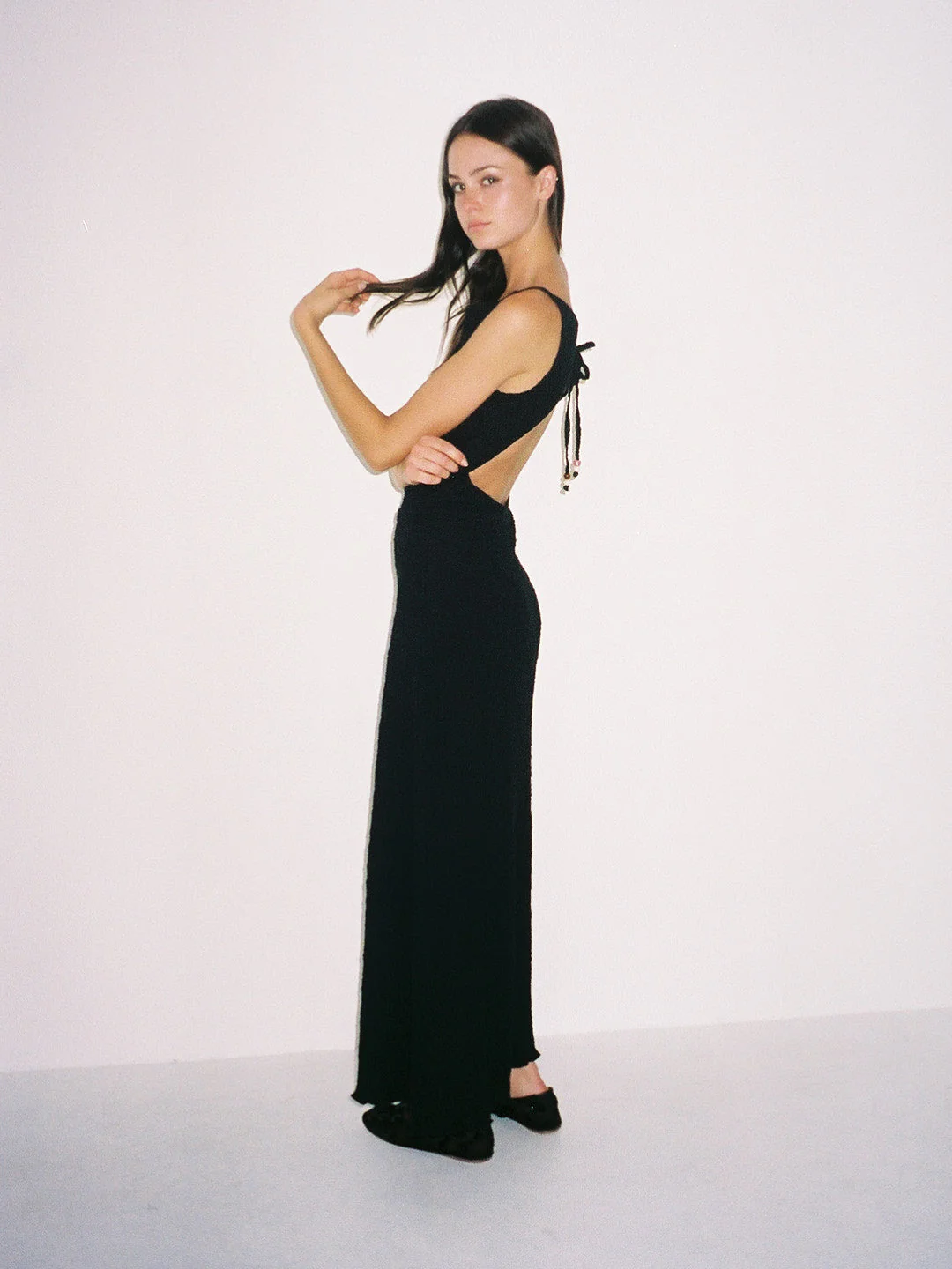 Maya Dress - Black Crinkle - Image 4