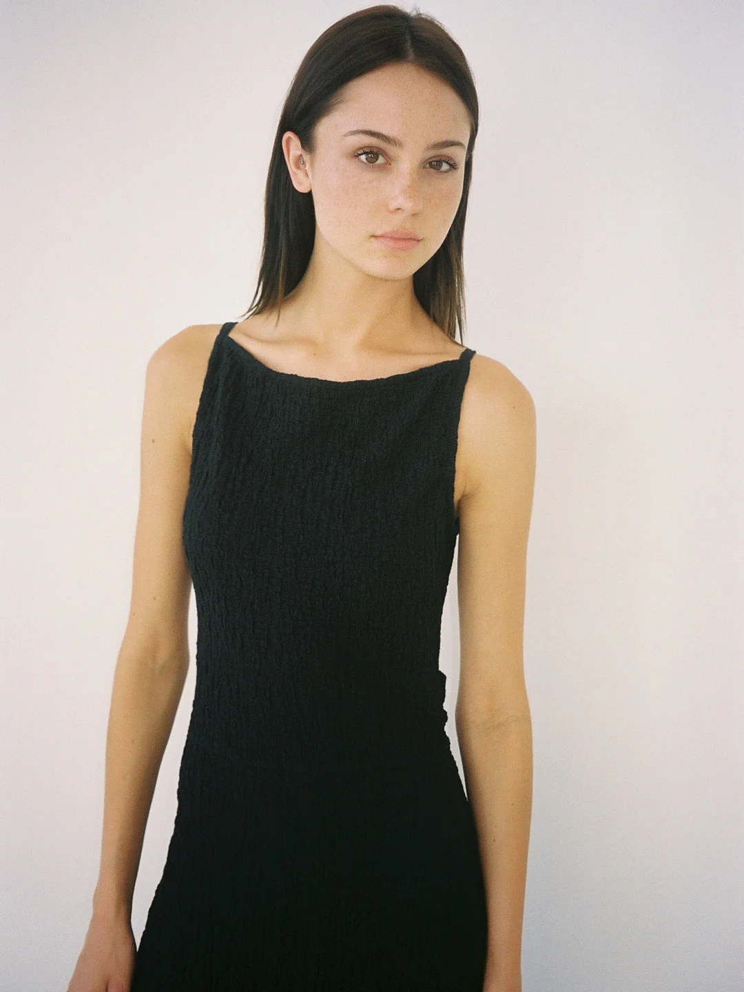 Maya Dress - Black Crinkle - Image 7