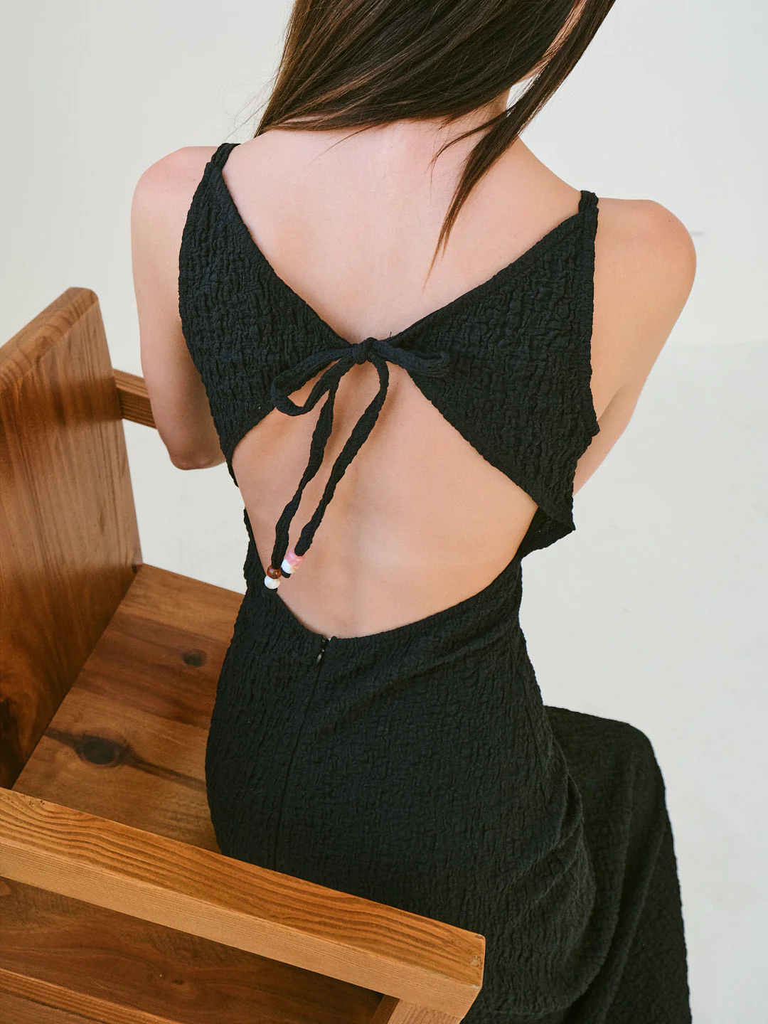Maya Dress - Black Crinkle - Image 9