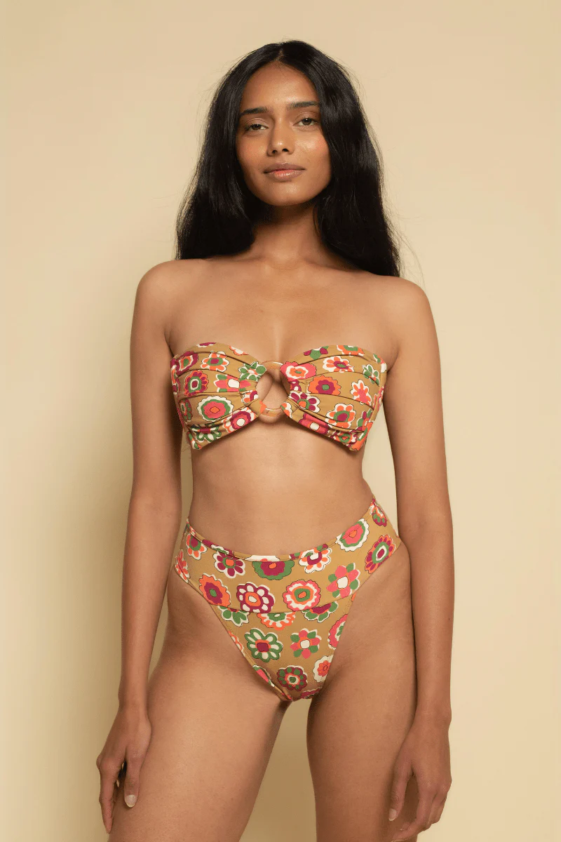 Mazzy Floral Tamarindo Binded Bikini Bottom