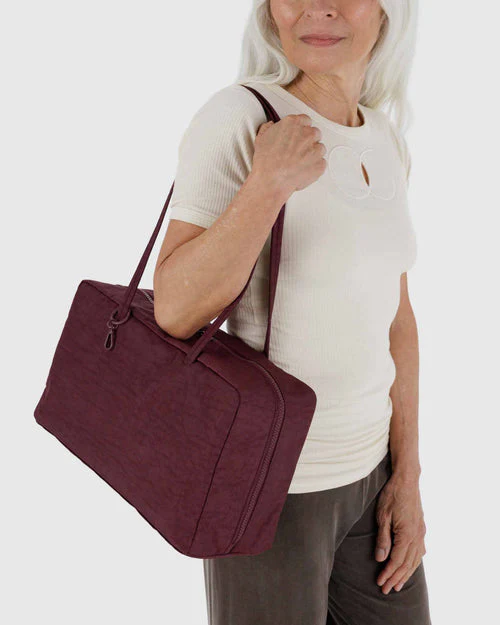 Medium Nylon Bowler Bag - Mahogany - Image 2