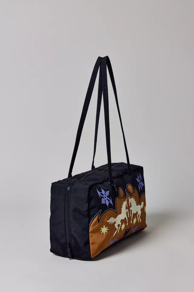 Medium Nylon Bowler Bag - Western Appliqué - Image 3