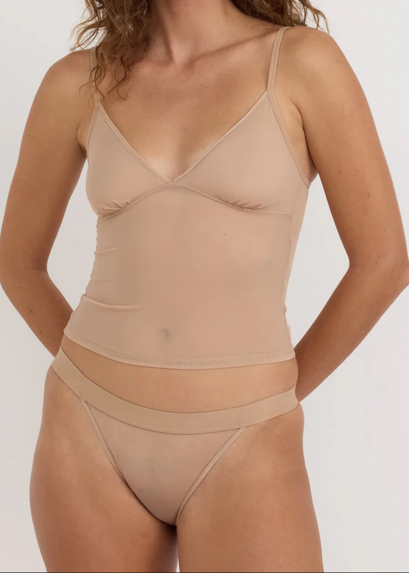 Mesh Cami - Hazelnut