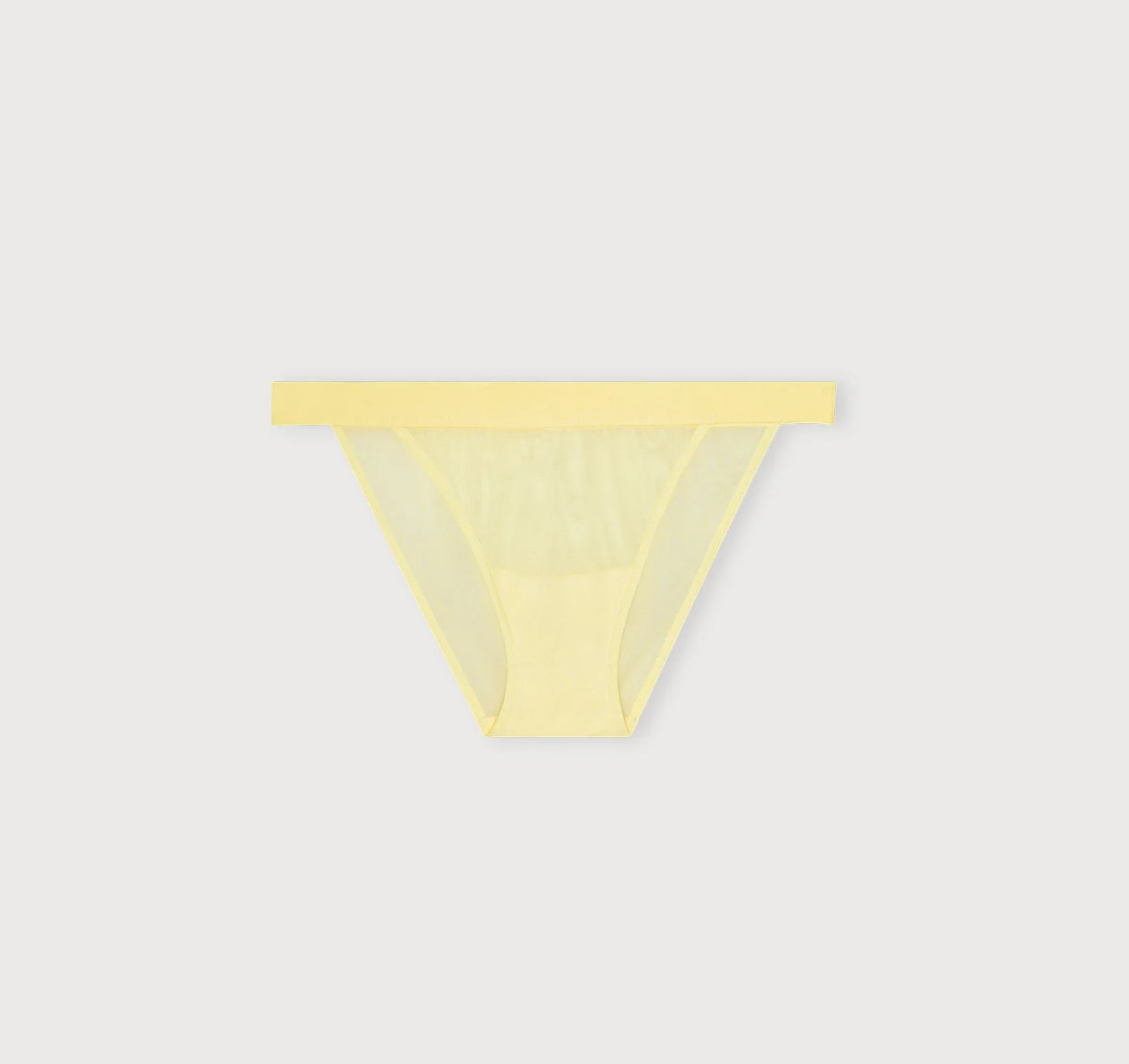 Mesh Tanga Briefs - Light Lemon - Image 6