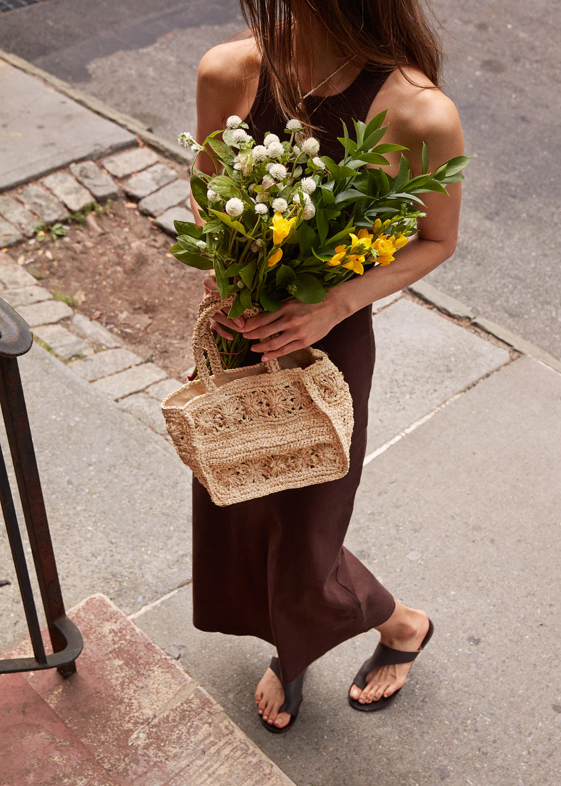 Mini Amina Straw Tote Bag - Image 4
