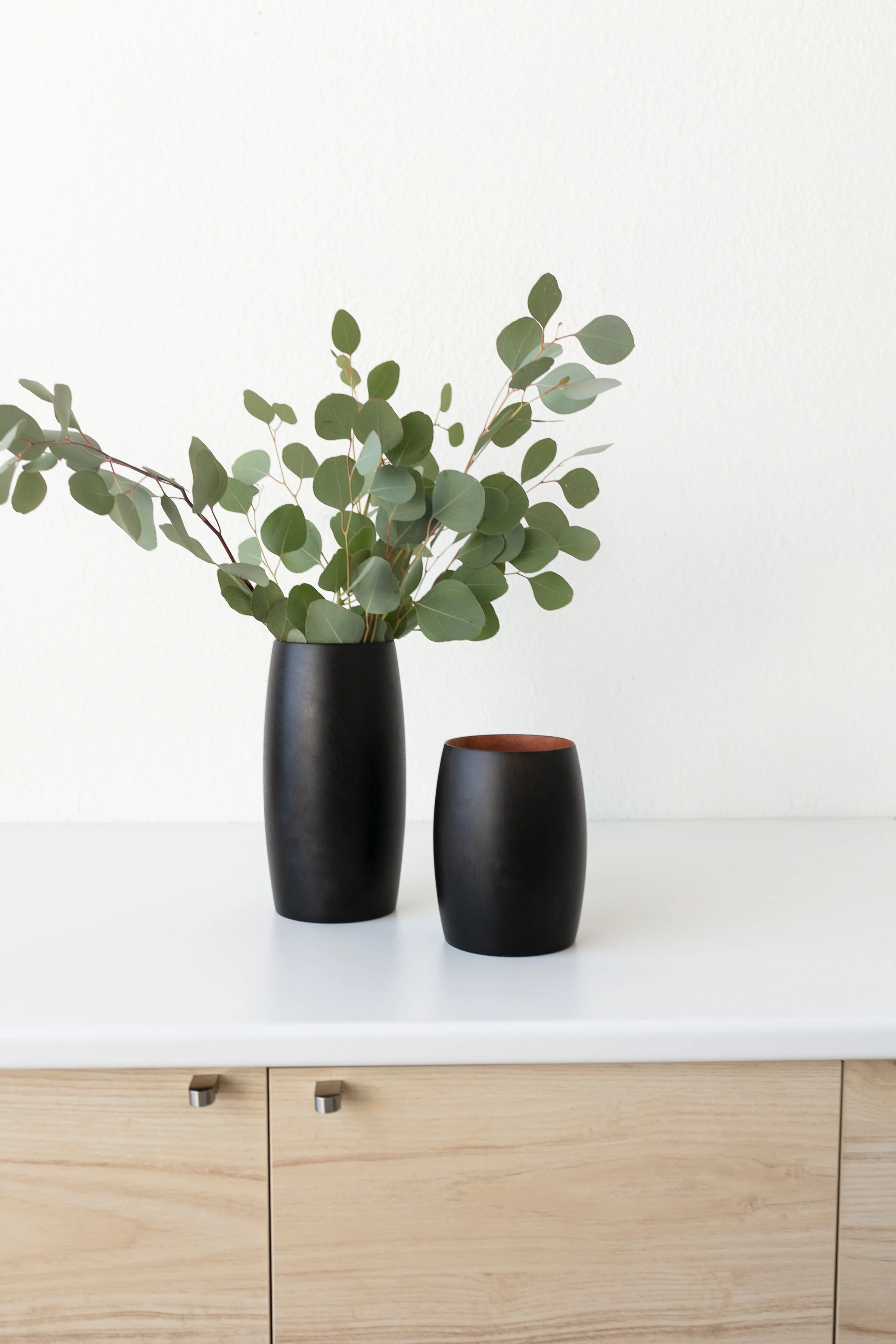 Mini Ansel Handcrafted Wood Vase - Image 2