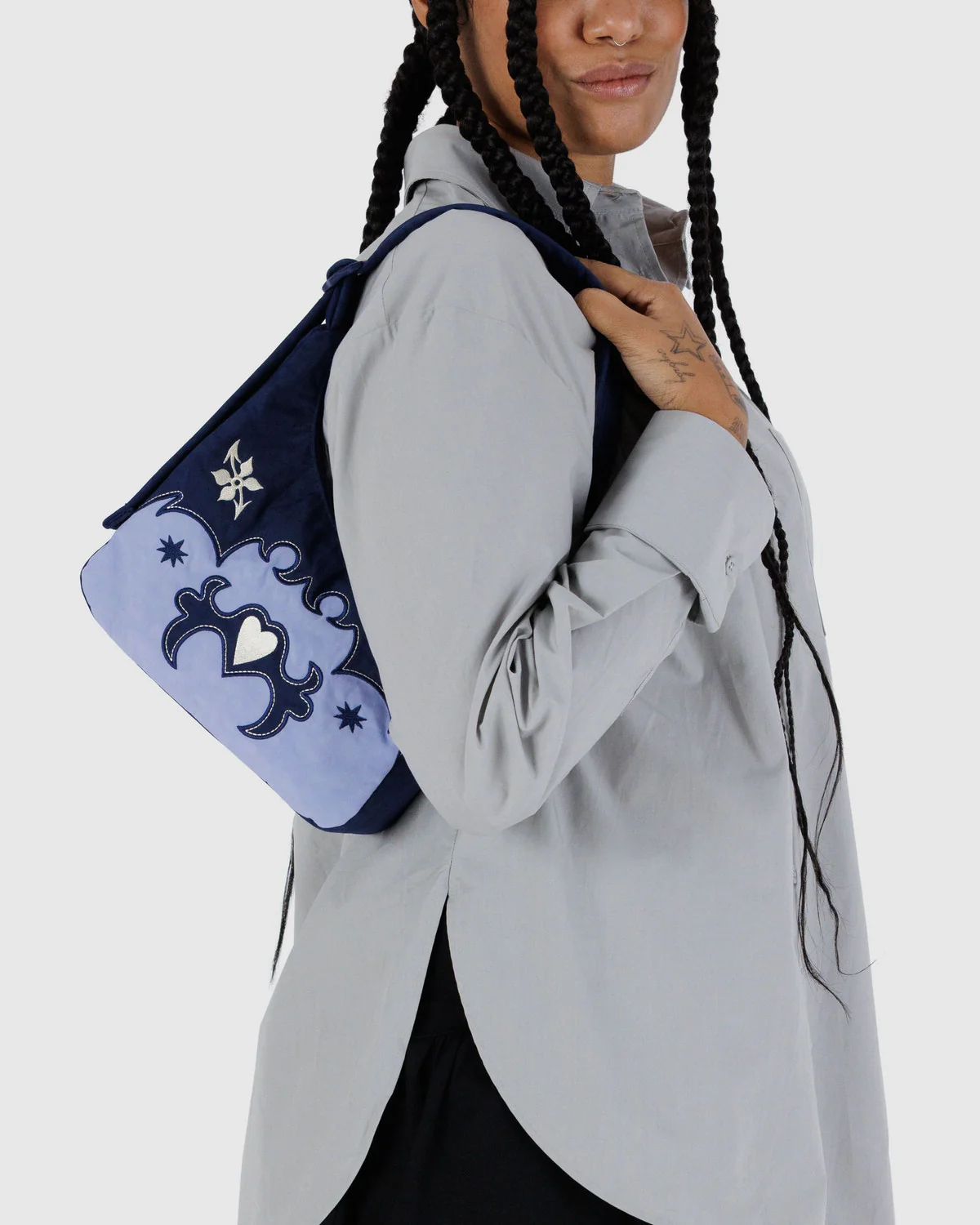 Mini Nylon Shoulder Bag - Western Appliqué - Image 2