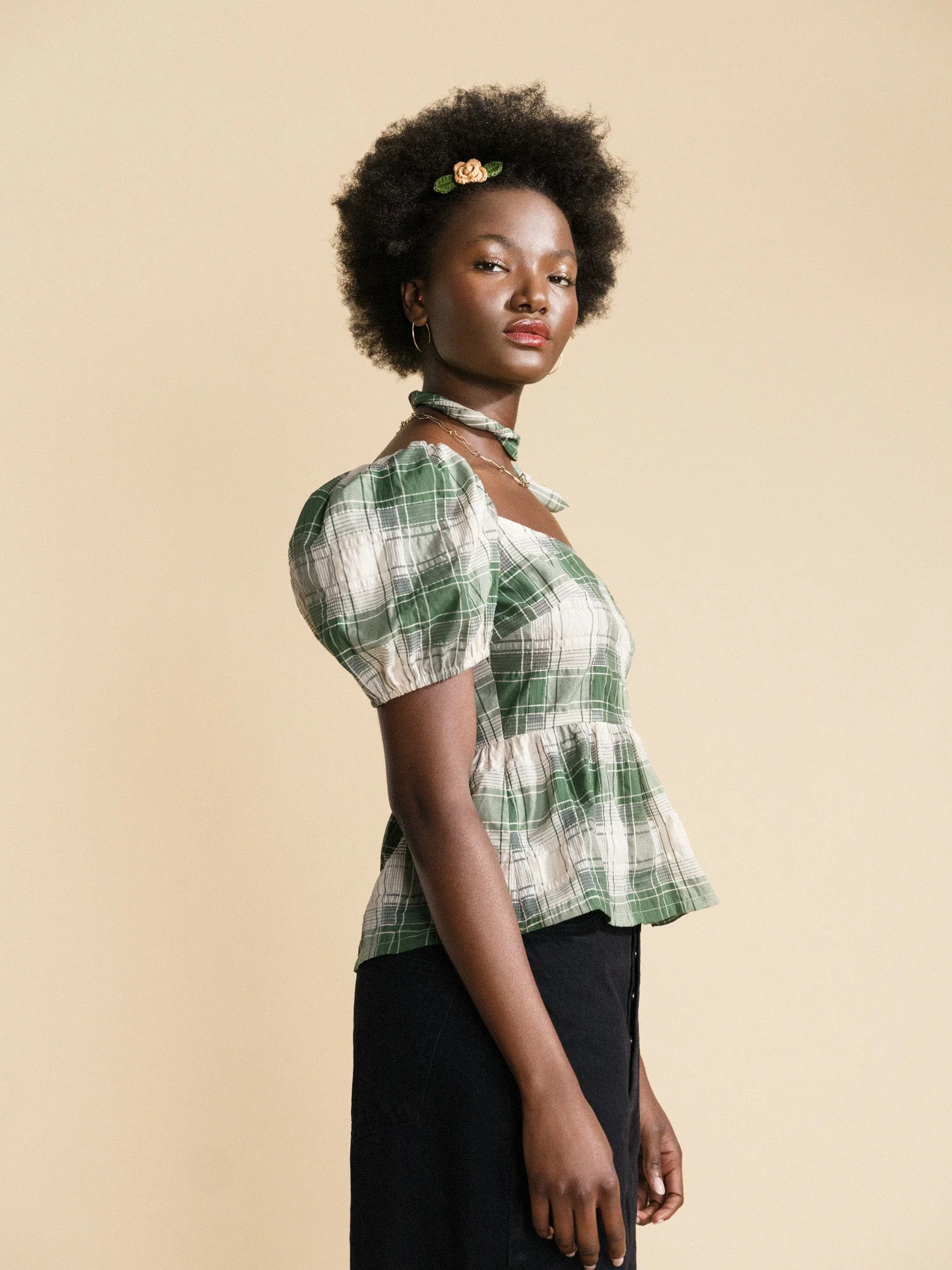 Monet Plaid Top - Image 3