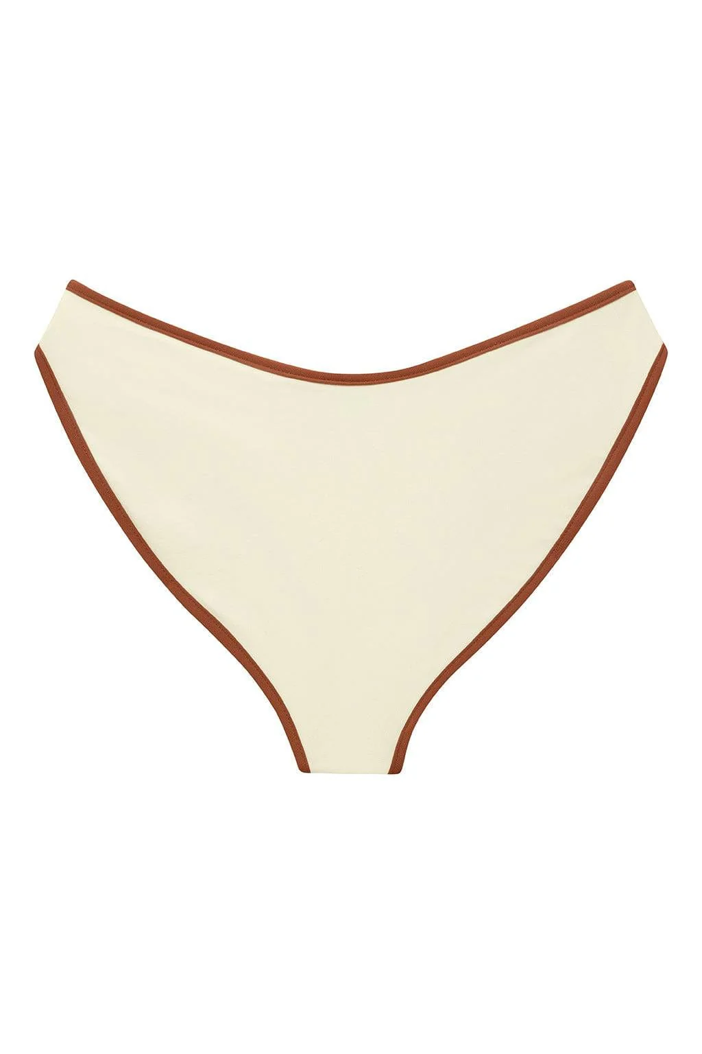 Oat Terracotta Binded Added Coverage Lulu Bikini Bottom - Image 4