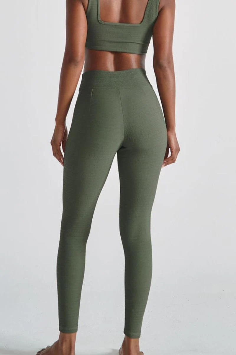 Olive Micro Scrunch Classic Legging - Image 8