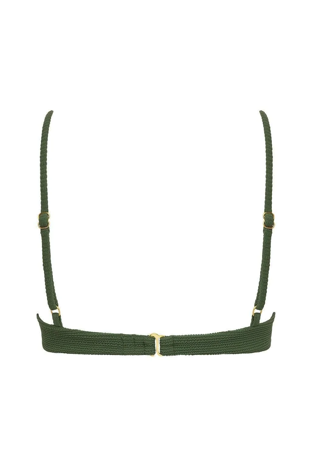 Olive Micro Scrunch Dainty Bikini Top - Image 4