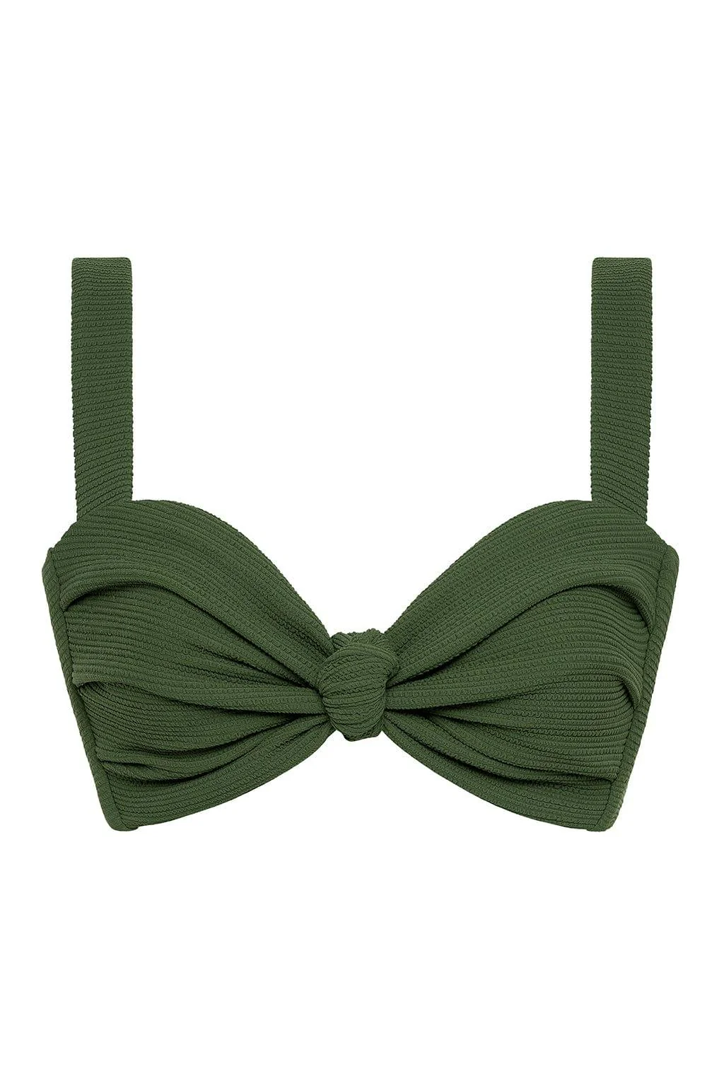 Olive Micro Scrunch Hayden Bikini Top - Image 2