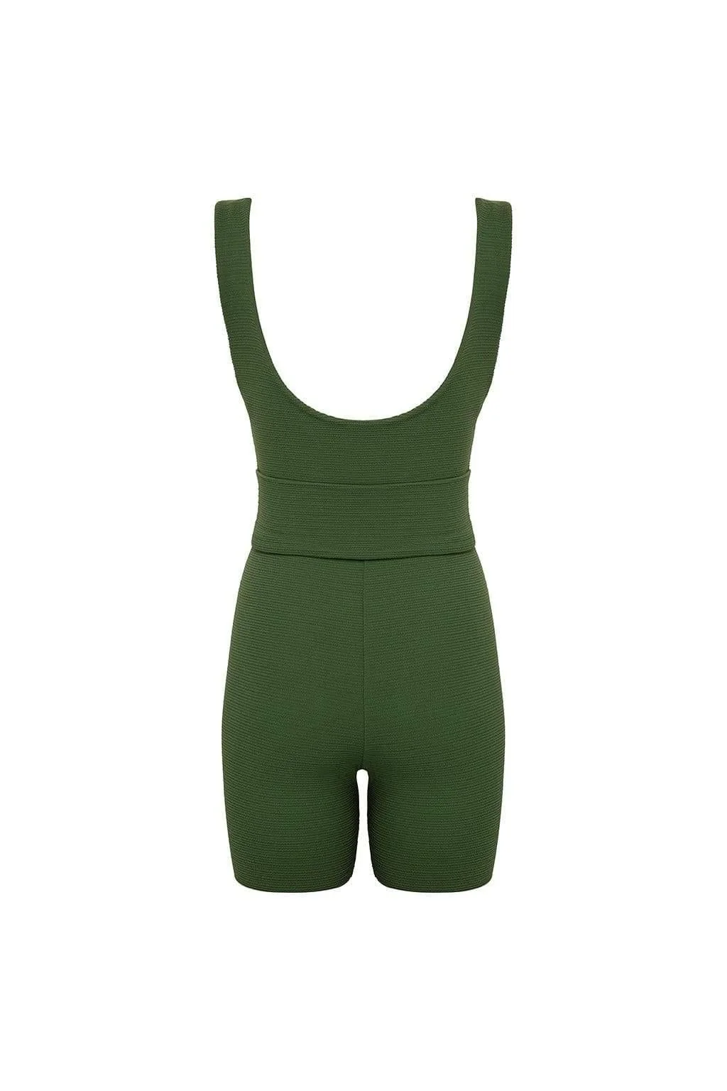 Olive Micro Scrunch Kim Onesie - Image 3
