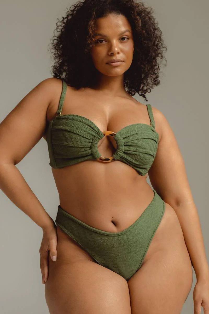 Olive Micro Scrunch Lulu Bikini Bottom - Image 6