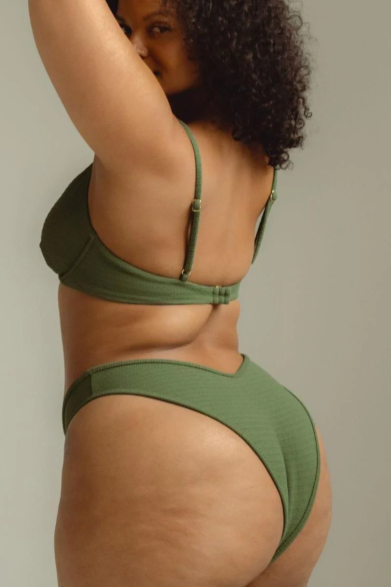 Olive Micro Scrunch Lulu Bikini Bottom - Image 7