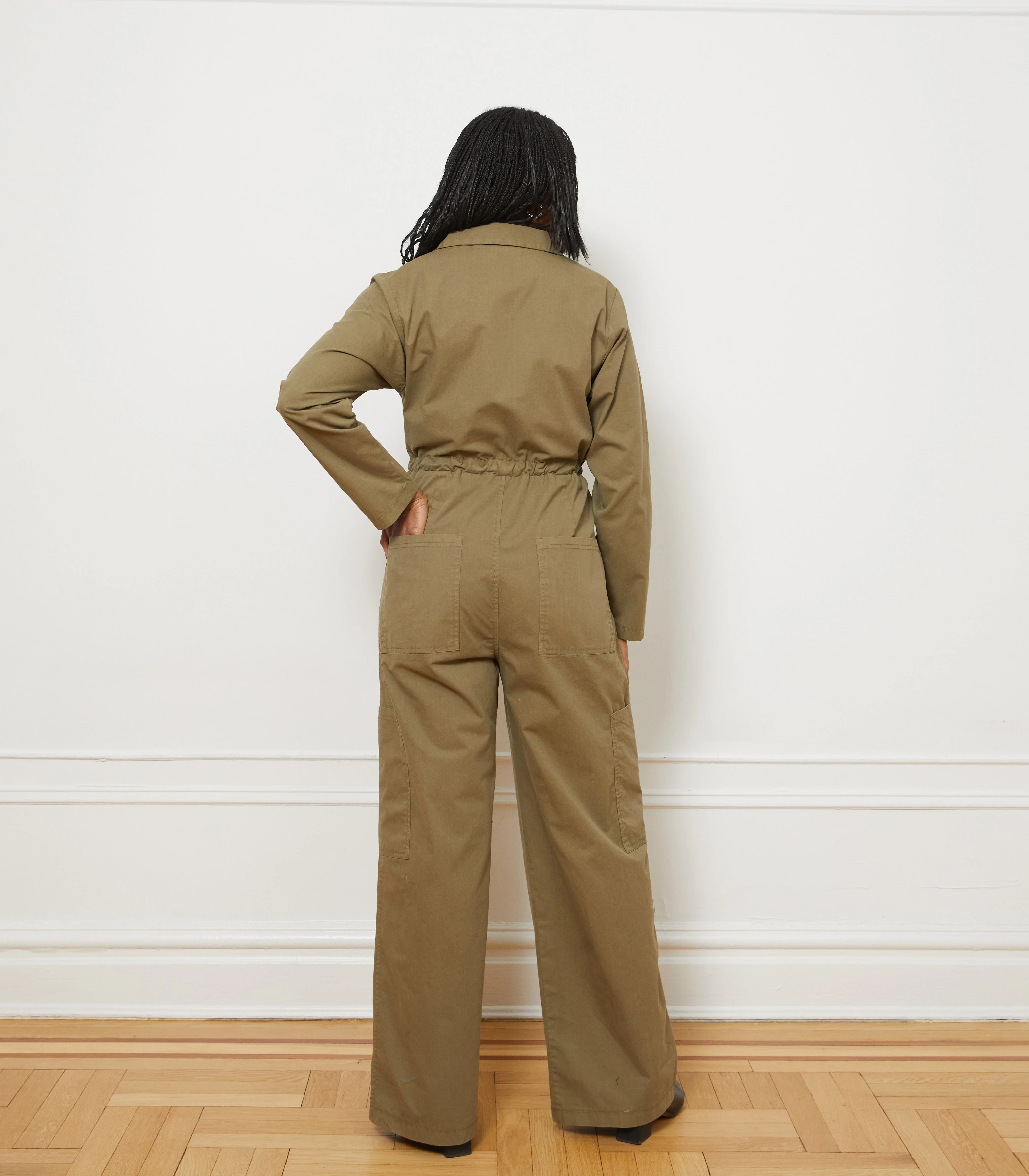 Spencer Cargo Zip Jumpsuit - Olive - Image 2