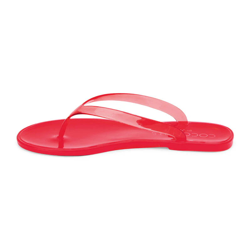 Olsen Flip Flop Sandals - Cherry Red - Image 4