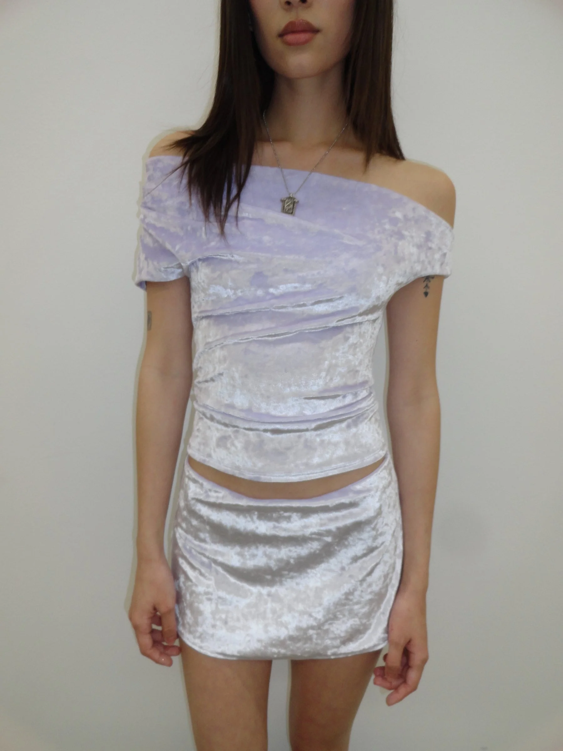Olympia Skirt - Lavender Velvet - Image 2