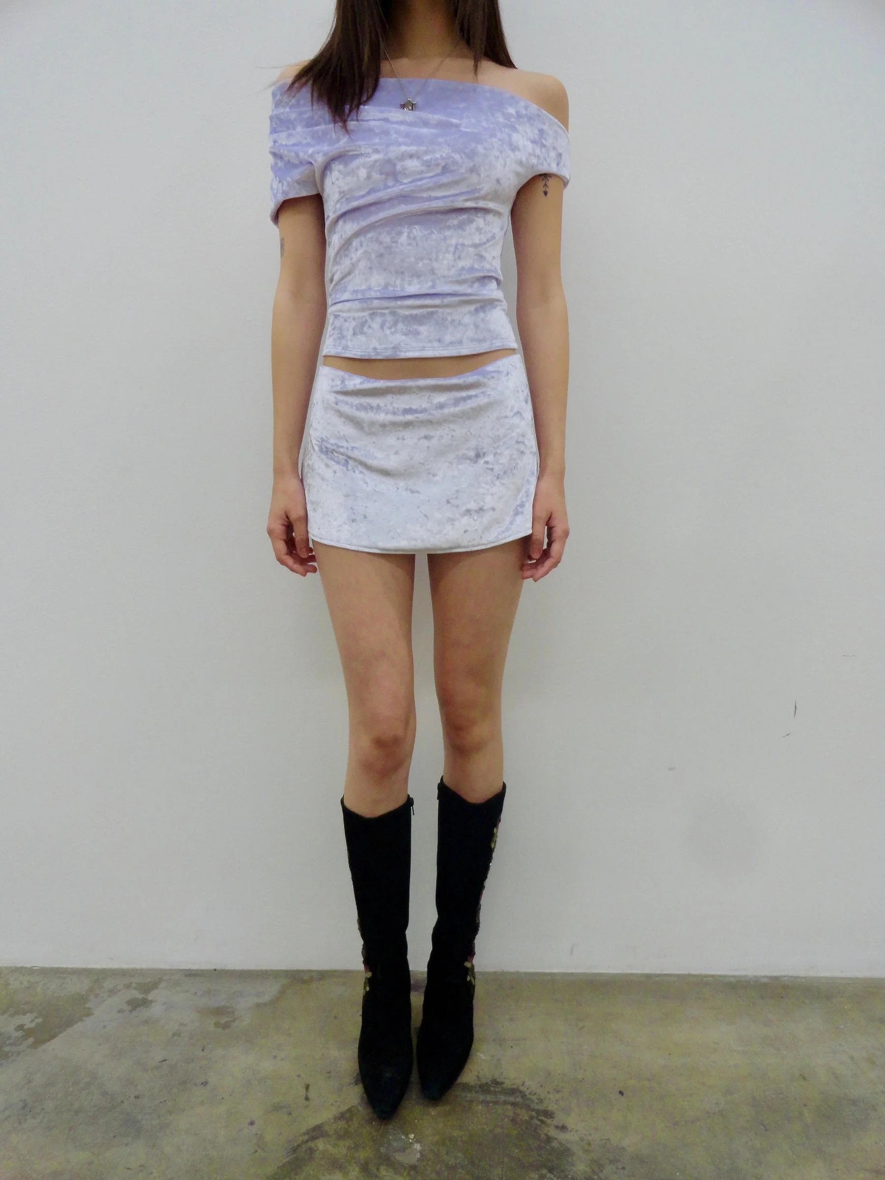 Olympia Skirt - Lavender Velvet - Image 4